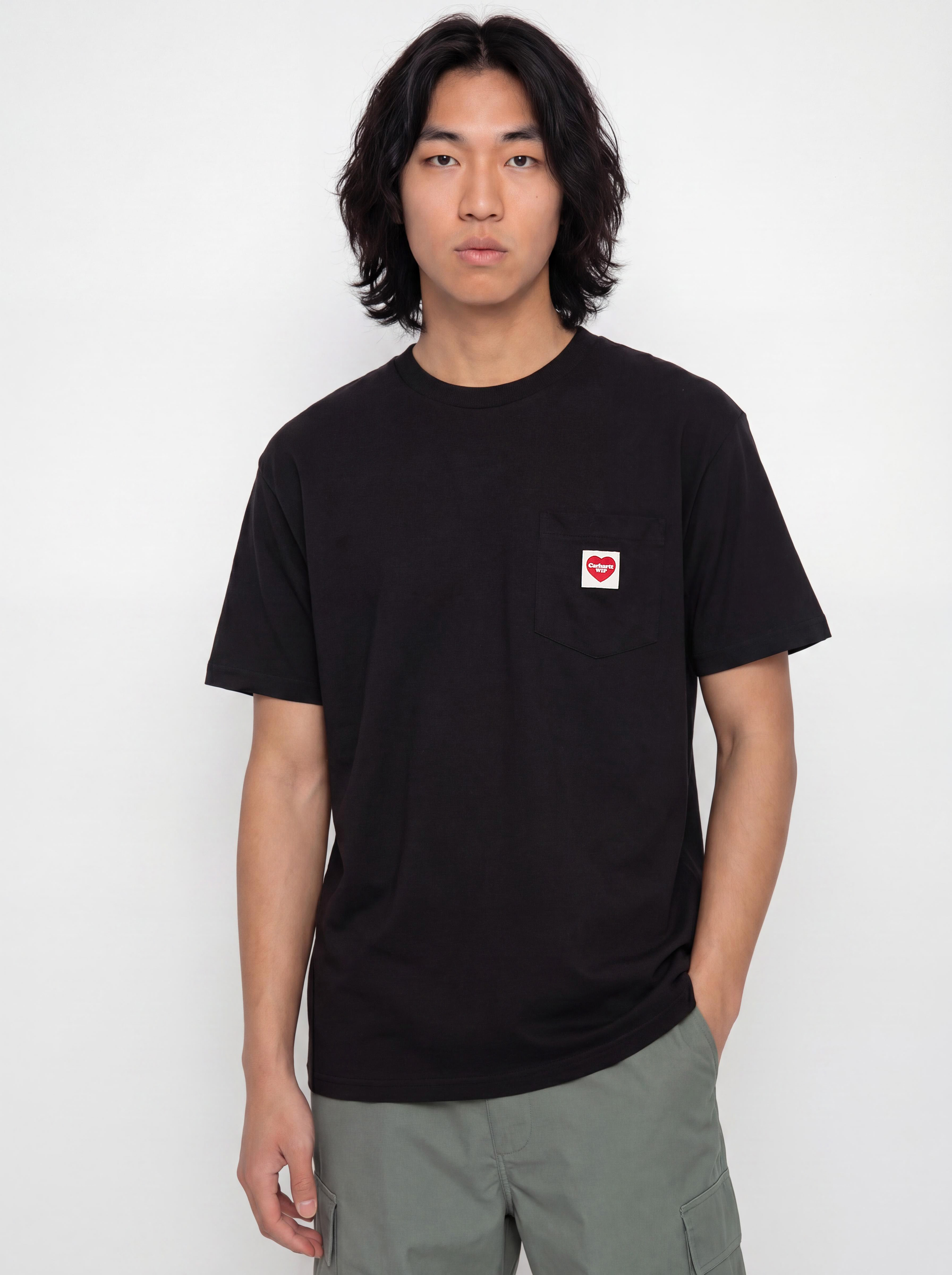 Тениска Carhartt WIP Pocket Heart (black/red)