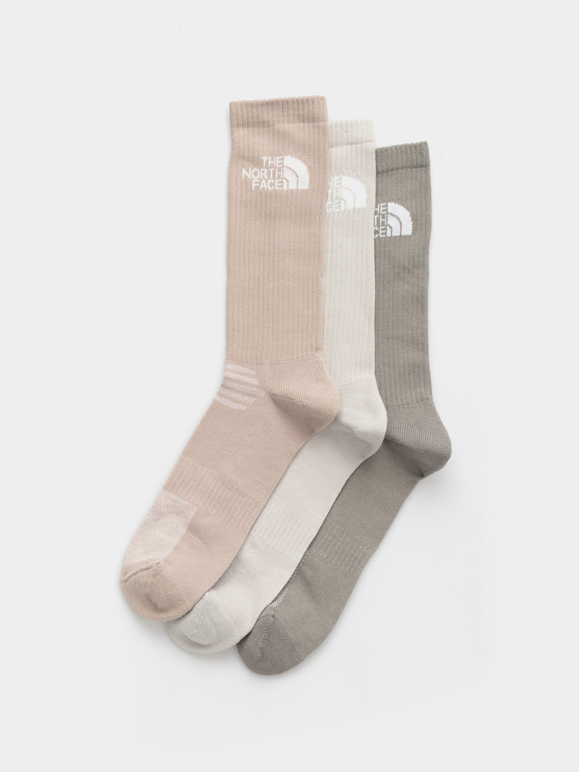 Чорапи The North Face Multi Sport Cush Crew 3P (stone slab/timeless taupe)