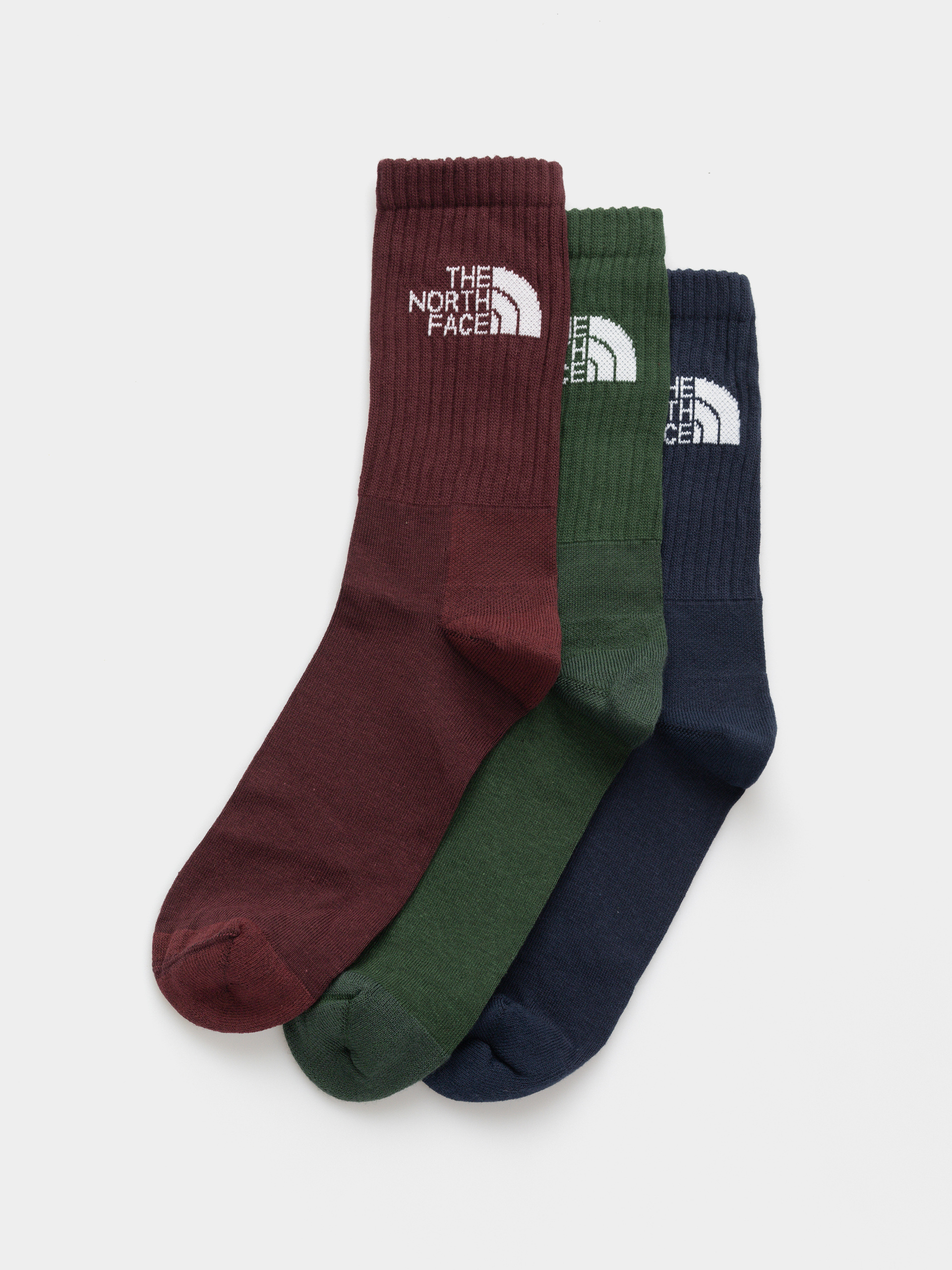 Чорапи The North Face Everyday Standard Crew 3P (bottle green/deep burgu)
