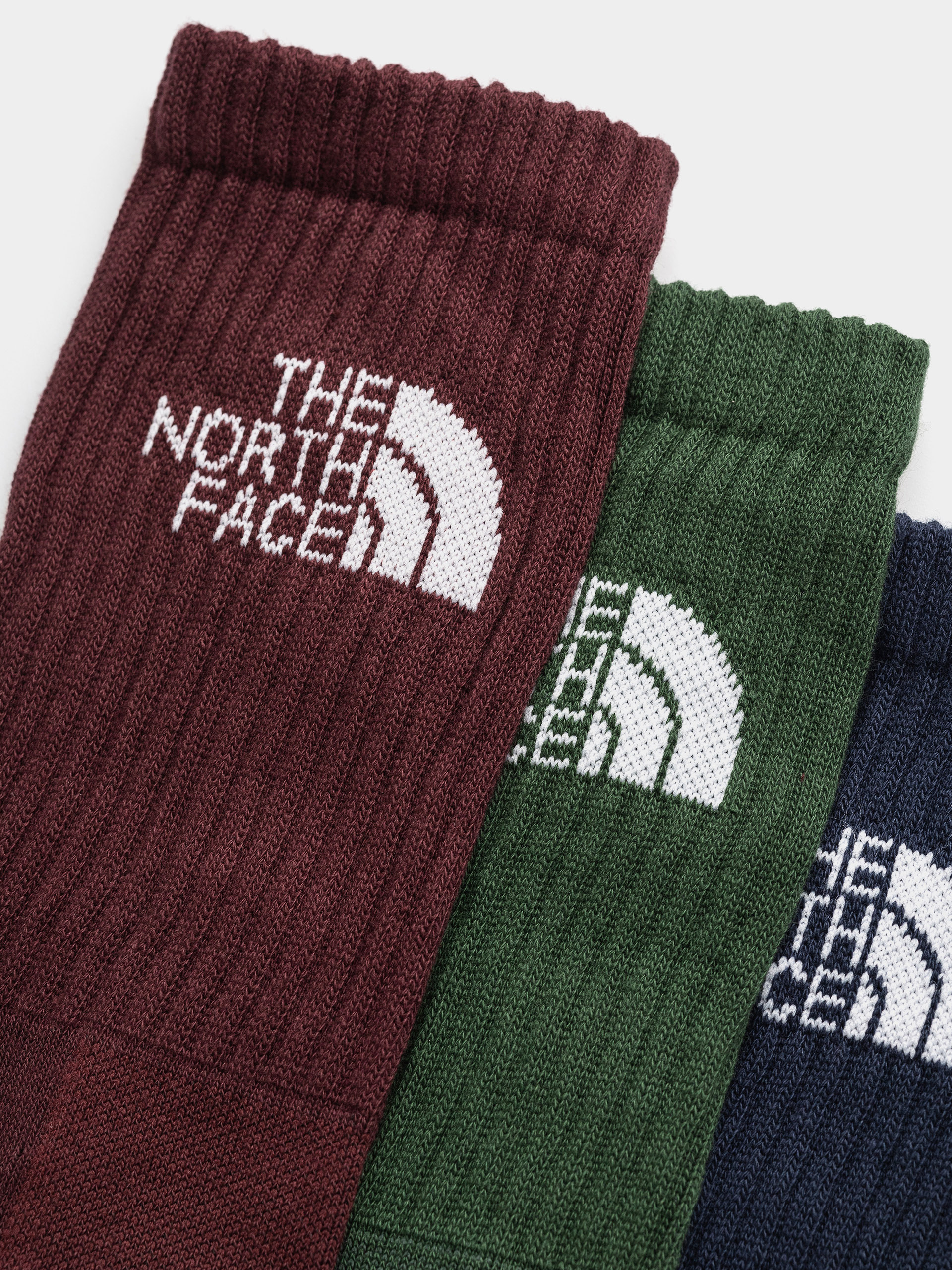 Чорапи The North Face Everyday Standard Crew 3P (bottle green/deep burgu)