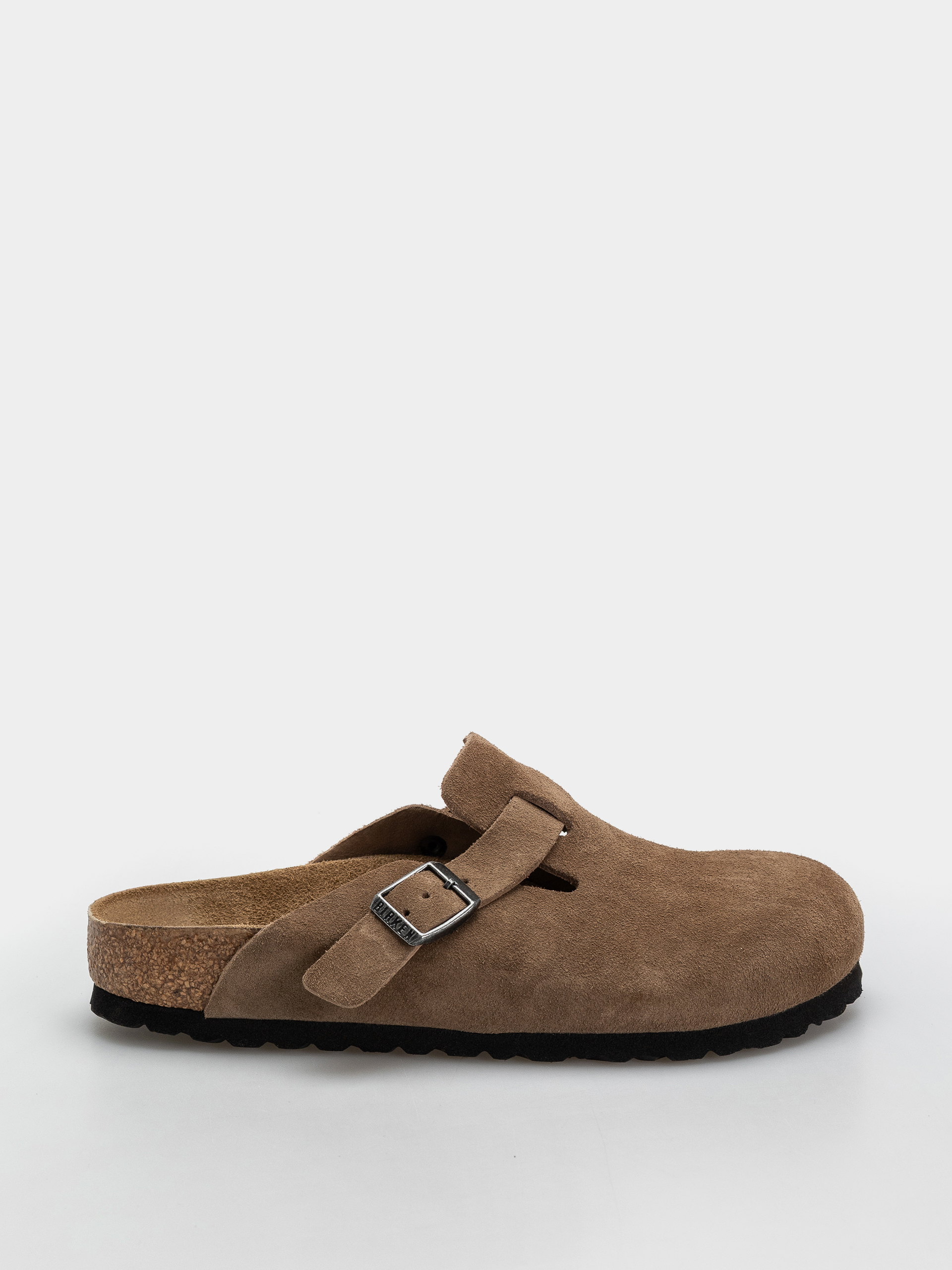 Чехли Birkenstock Boston Suede Leather Narrow (dark tea)