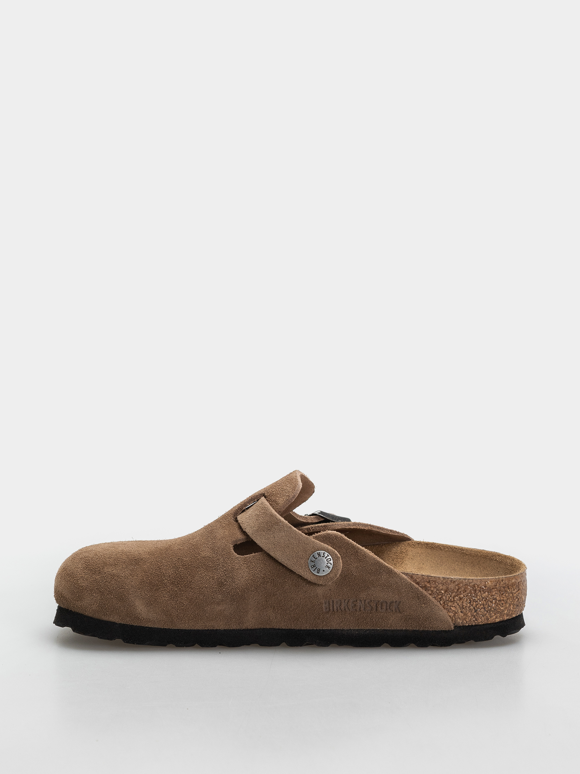 Чехли Birkenstock Boston Suede Leather Narrow (dark tea)