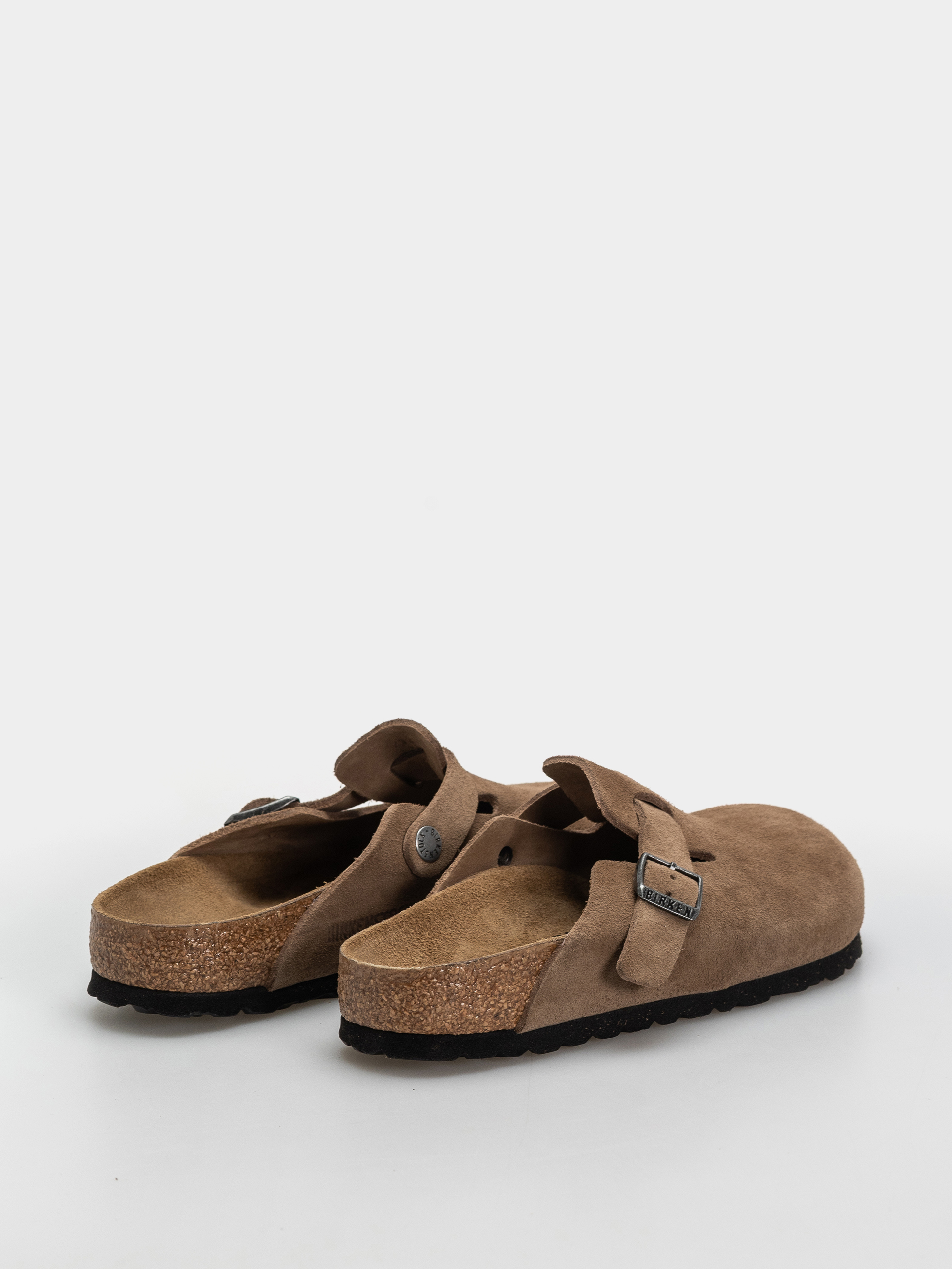 Чехли Birkenstock Boston Suede Leather Narrow (dark tea)