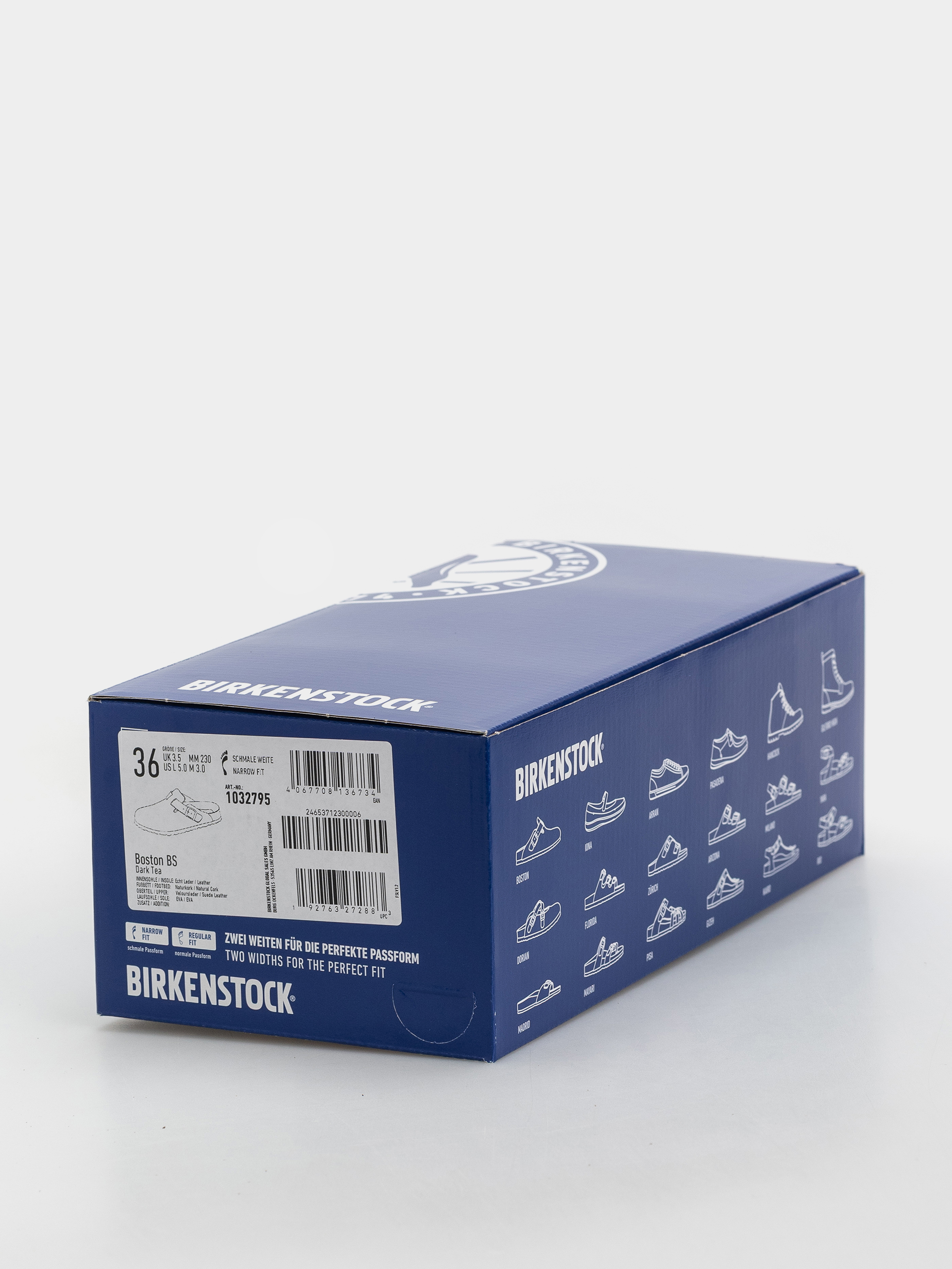 Чехли Birkenstock Boston Suede Leather Narrow (dark tea)