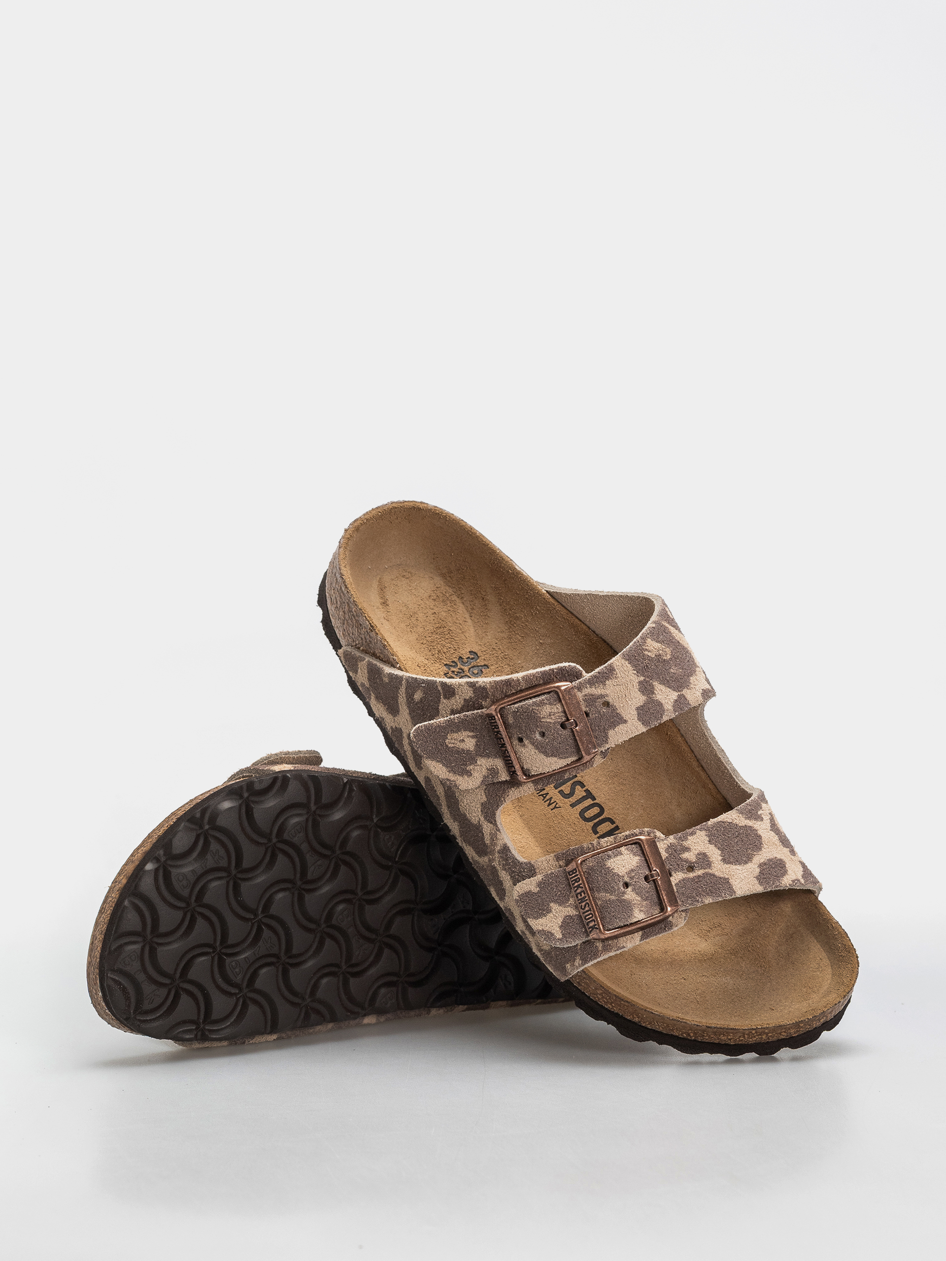 Чехли Birkenstock Arizona Suede Leather Narrow (leo sandcastle)