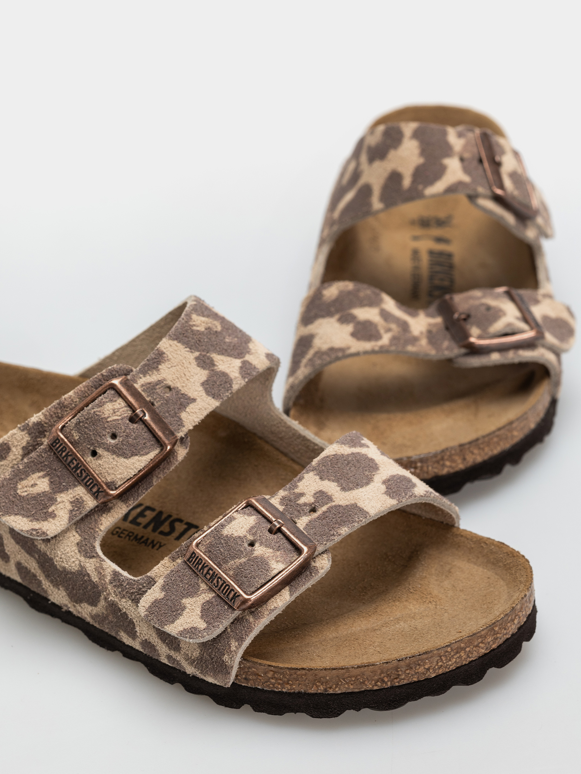 Чехли Birkenstock Arizona Suede Leather Narrow (leo sandcastle)