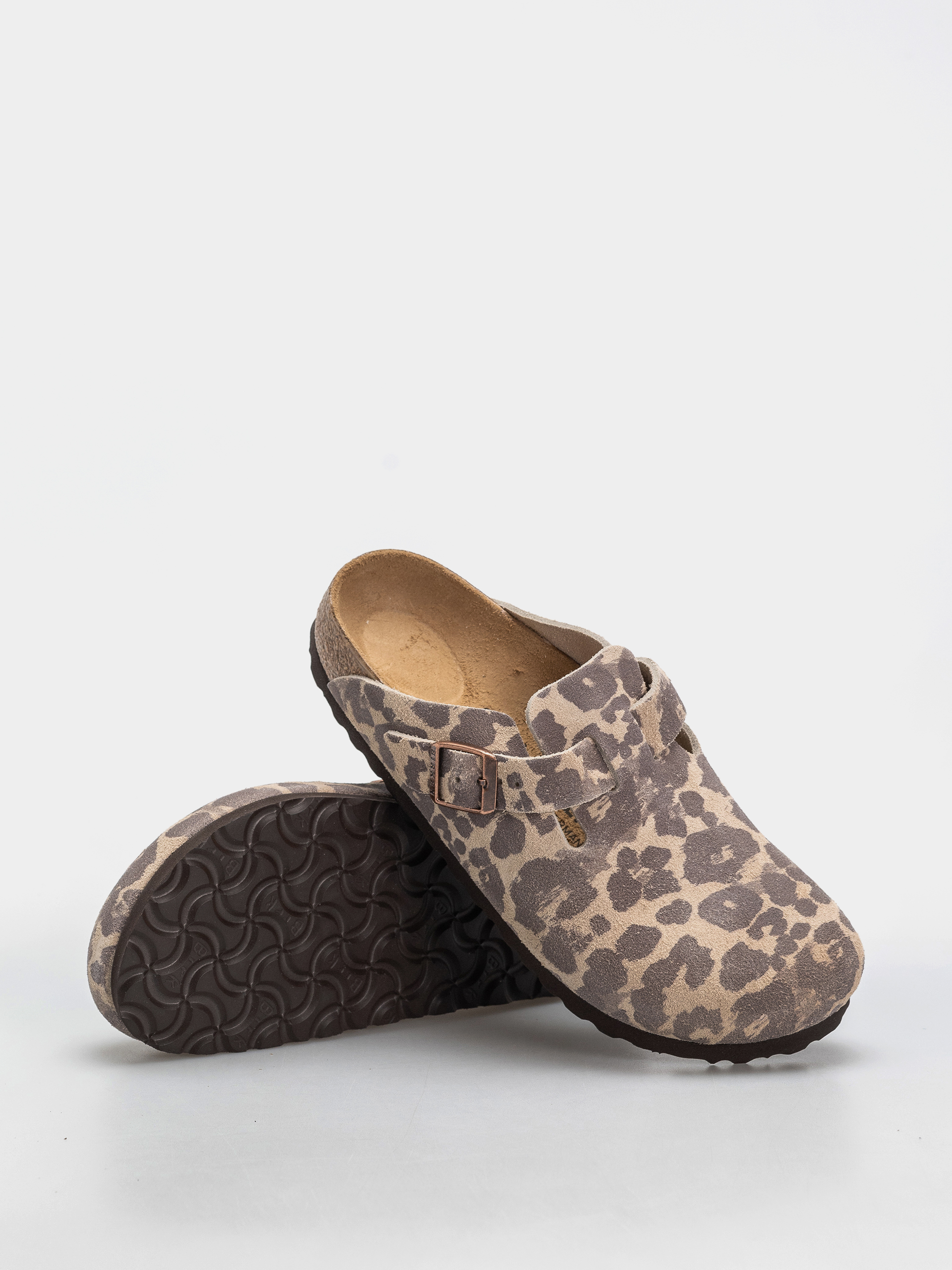Чехли Birkenstock Boston Suede Leather Narrow (leo sandcastle)