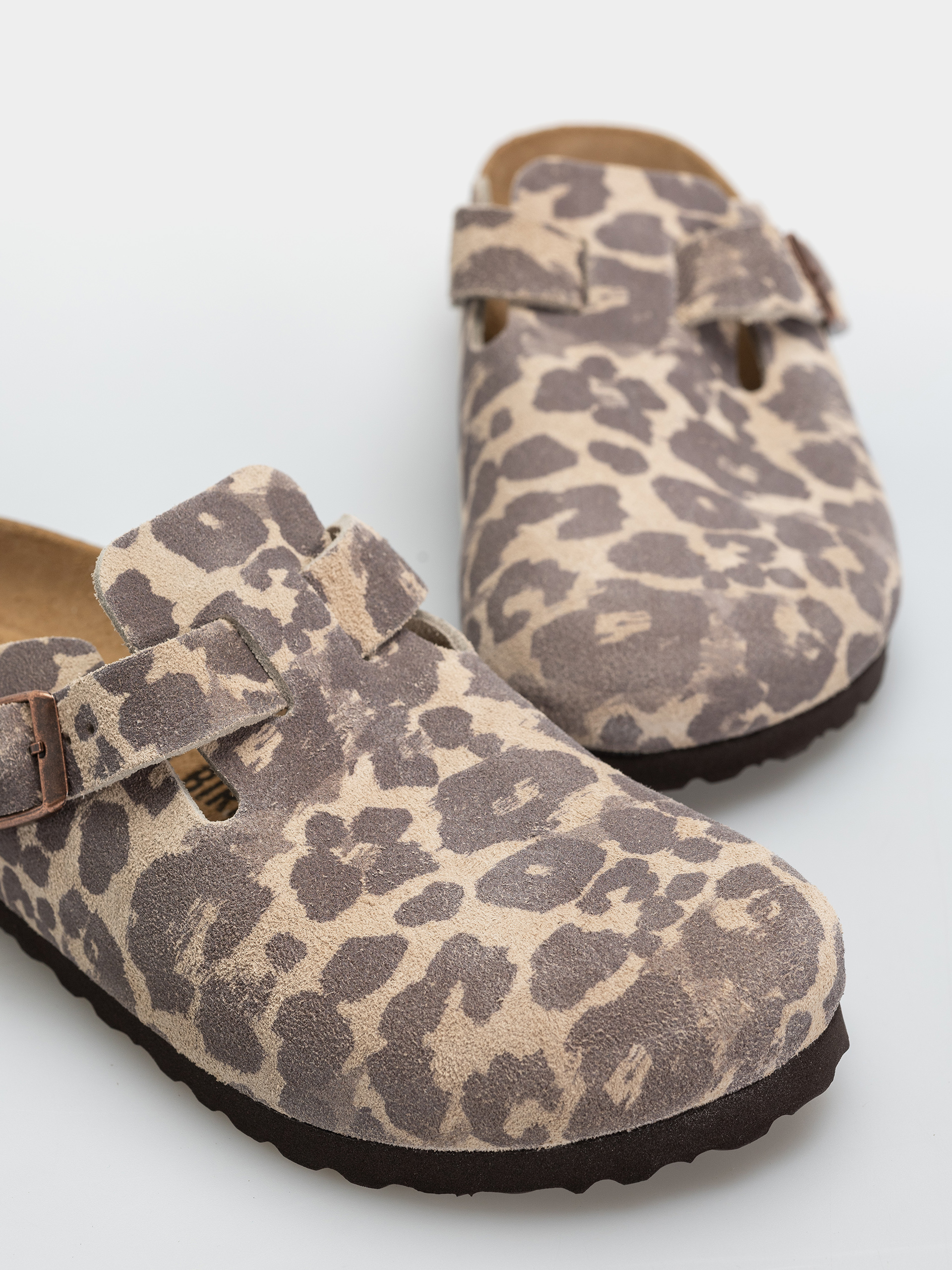 Чехли Birkenstock Boston Suede Leather Narrow (leo sandcastle)