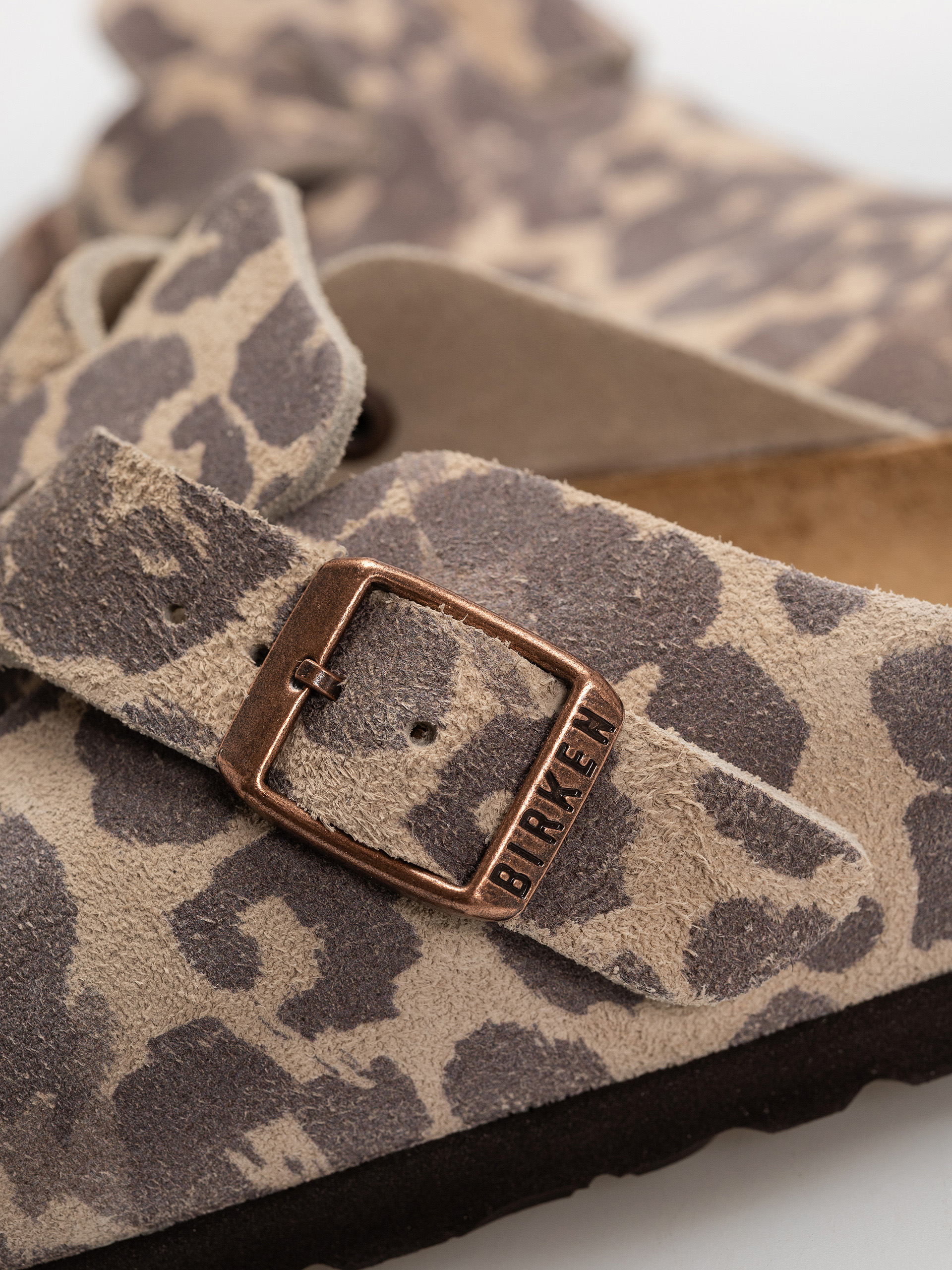 Чехли Birkenstock Boston Suede Leather Narrow (leo sandcastle)