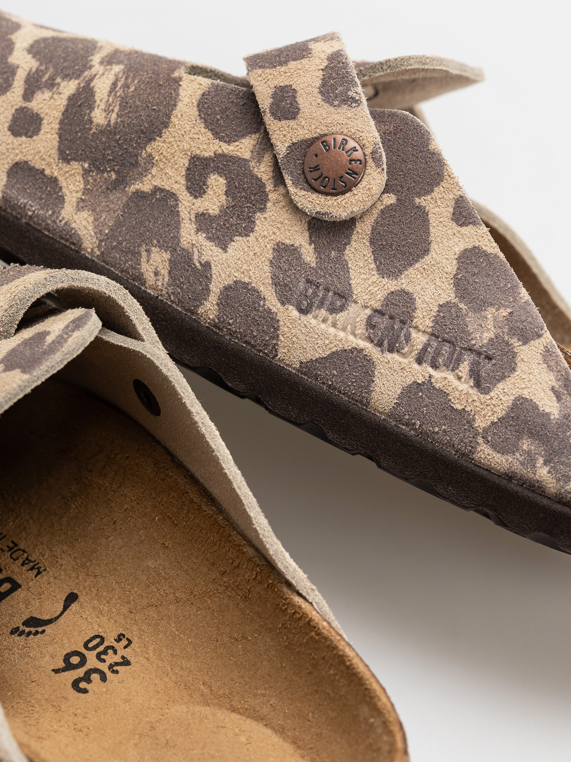 Чехли Birkenstock Boston Suede Leather Narrow (leo sandcastle)