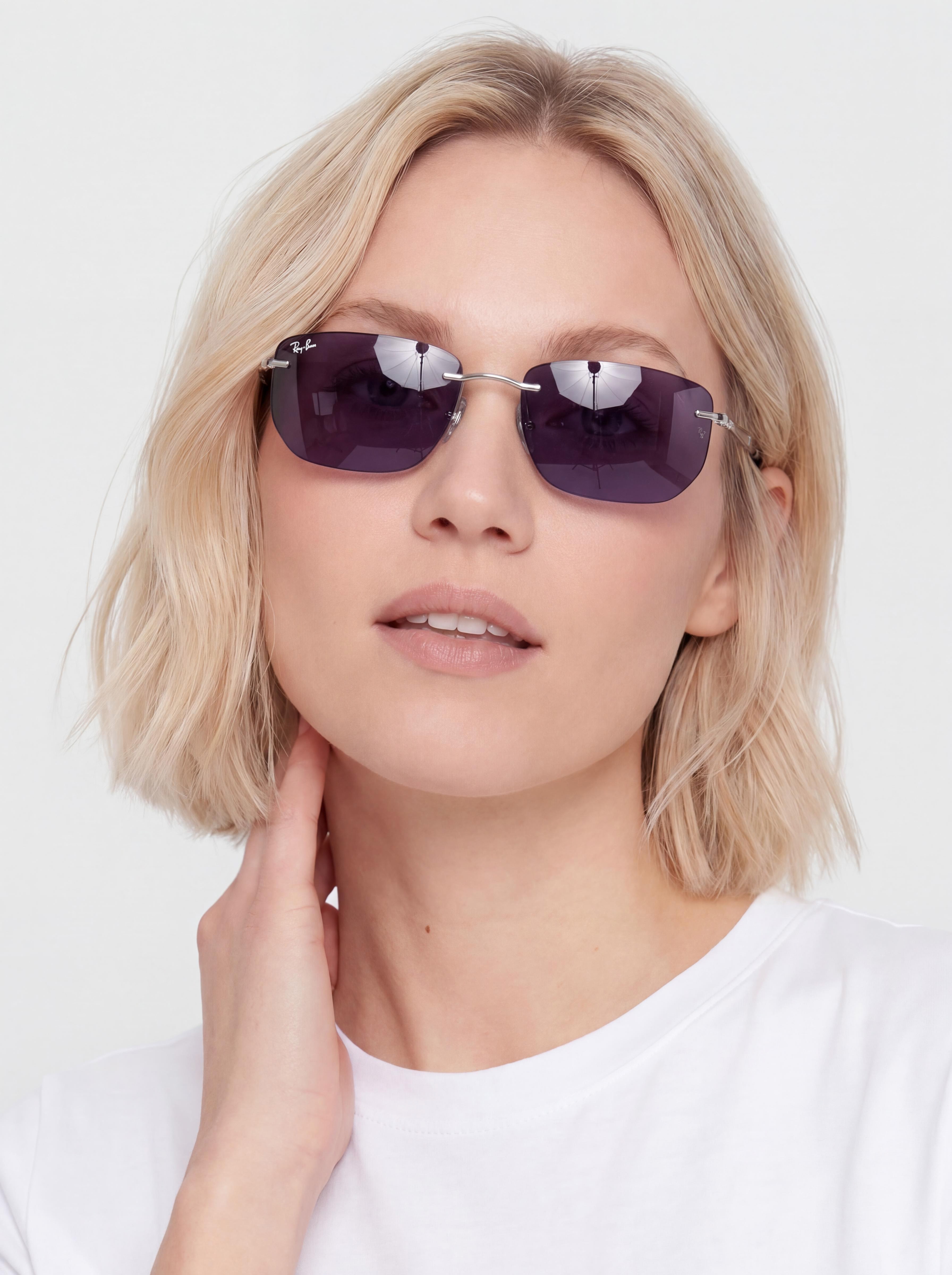 Слънчеви очила Ray-Ban Rb3768 Transitions Color Touch (polerowany srebrny/ametyst transitions)