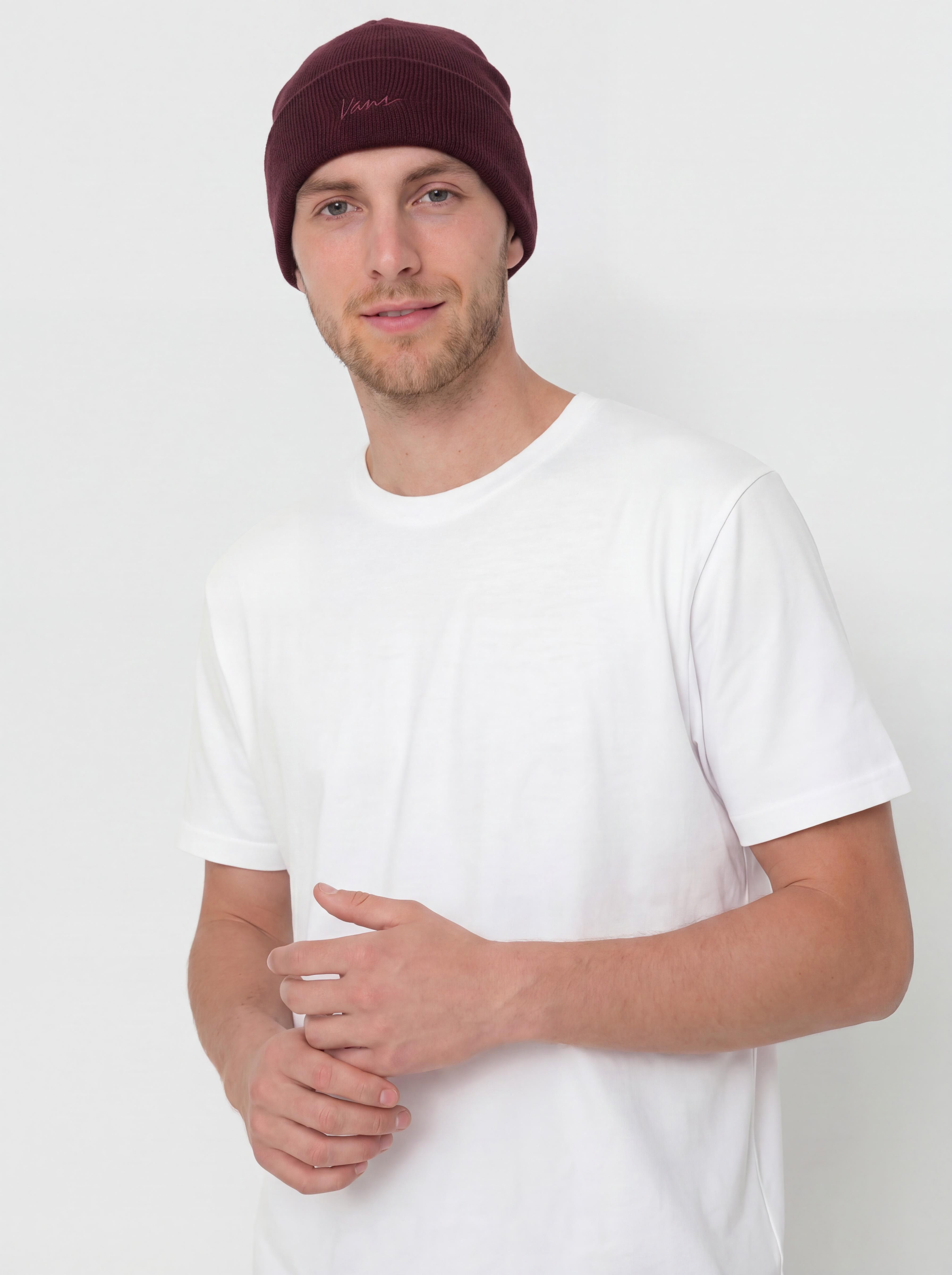u0428u0430u043fu043au0430 Vans Classic Script Tall Cuff (dark port)