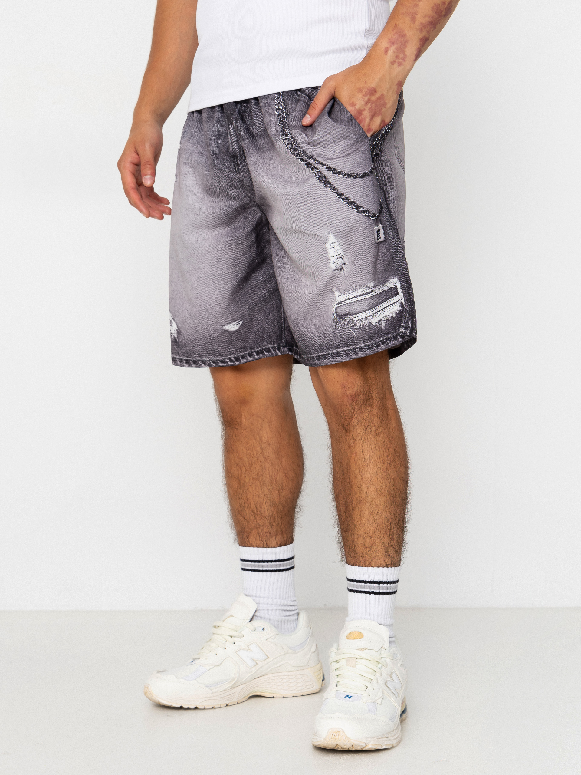 Къси панталони Wasted Paris Destroy Trompe L'Oeil Swimsuit (faded black)