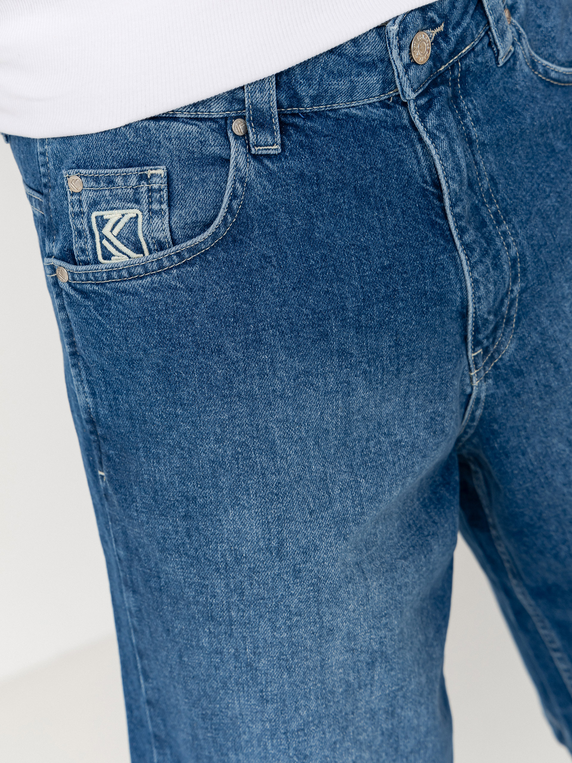 Къси панталони Karl Kani Jeans Denim Jorts (blue)