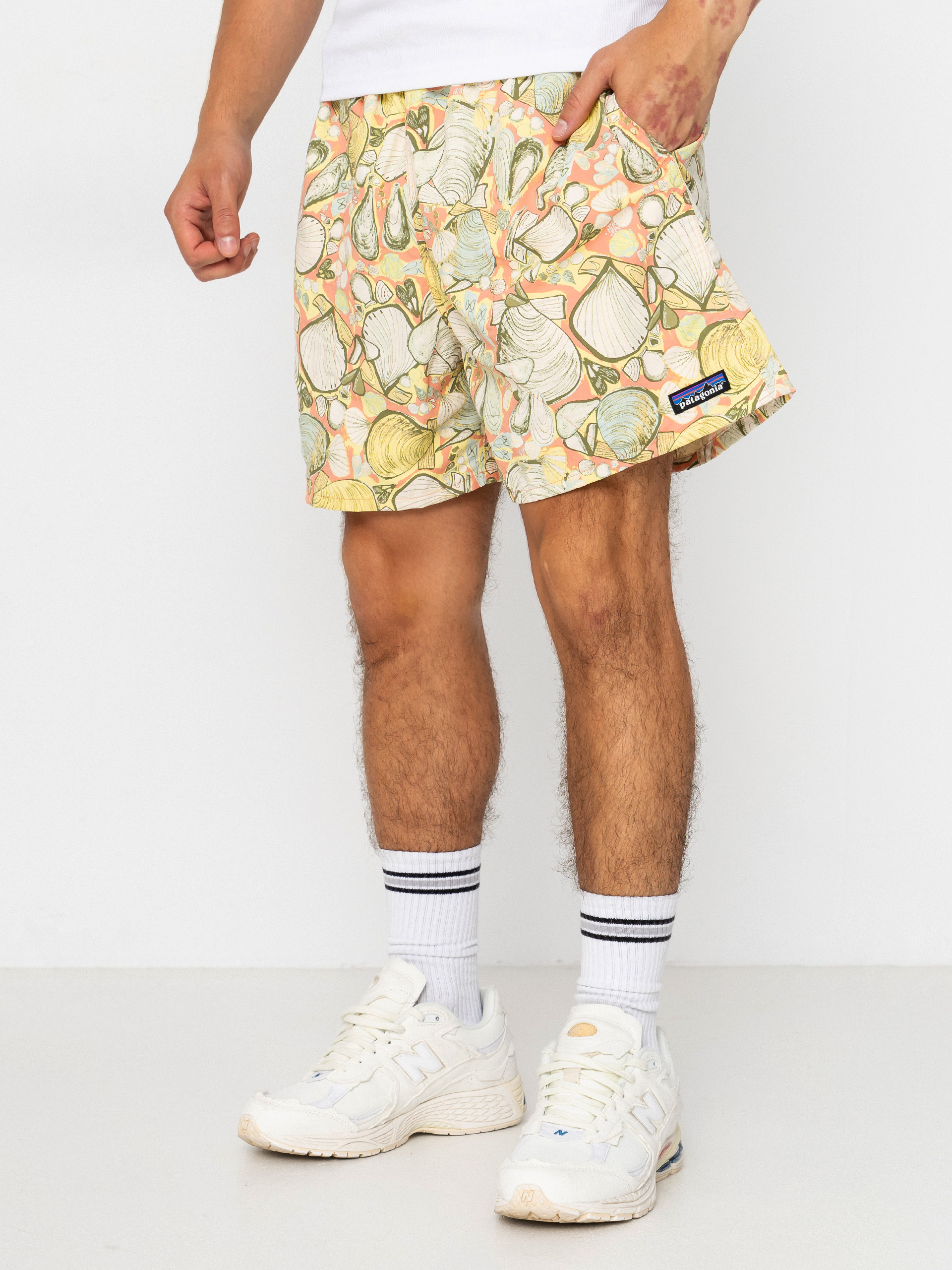Къси панталони Patagonia Baggies 5in (shelly shelly/mellow melon)