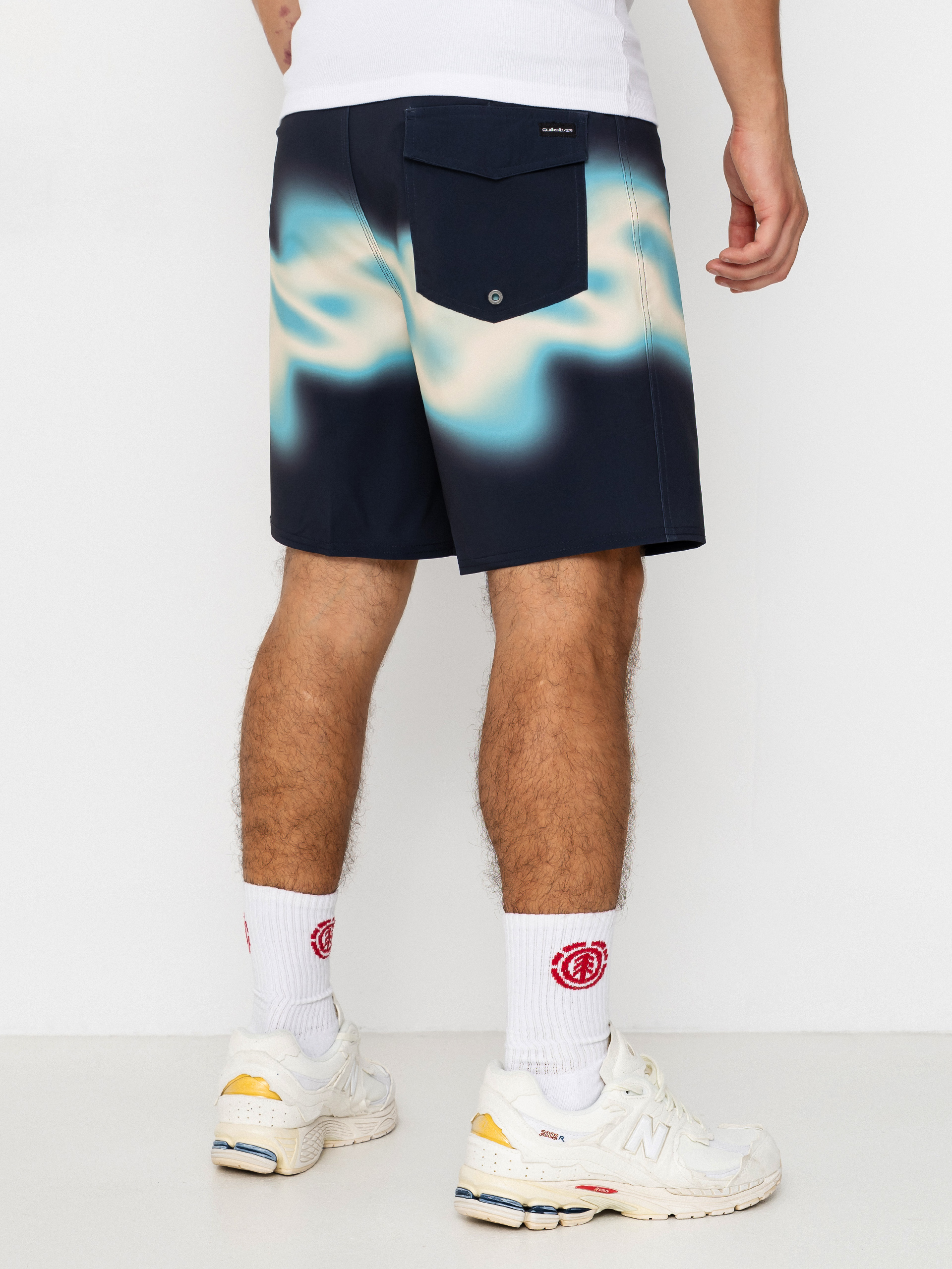 Плажни къси панталони Quiksilver Surfsilk Straight 18 (dark navy thermo stripe)