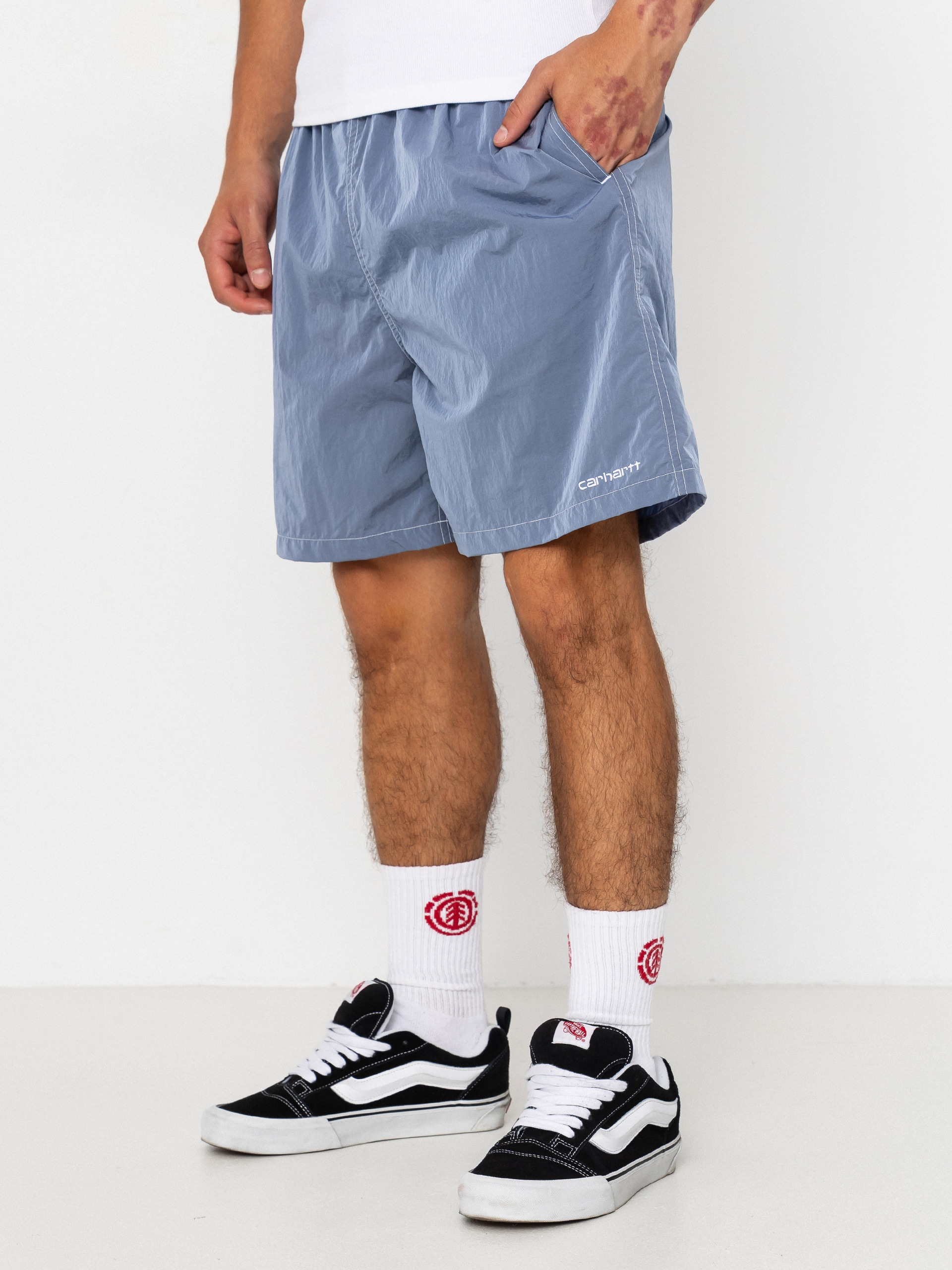 Къси панталони Carhartt WIP Canby Swim (gentle blue/white)