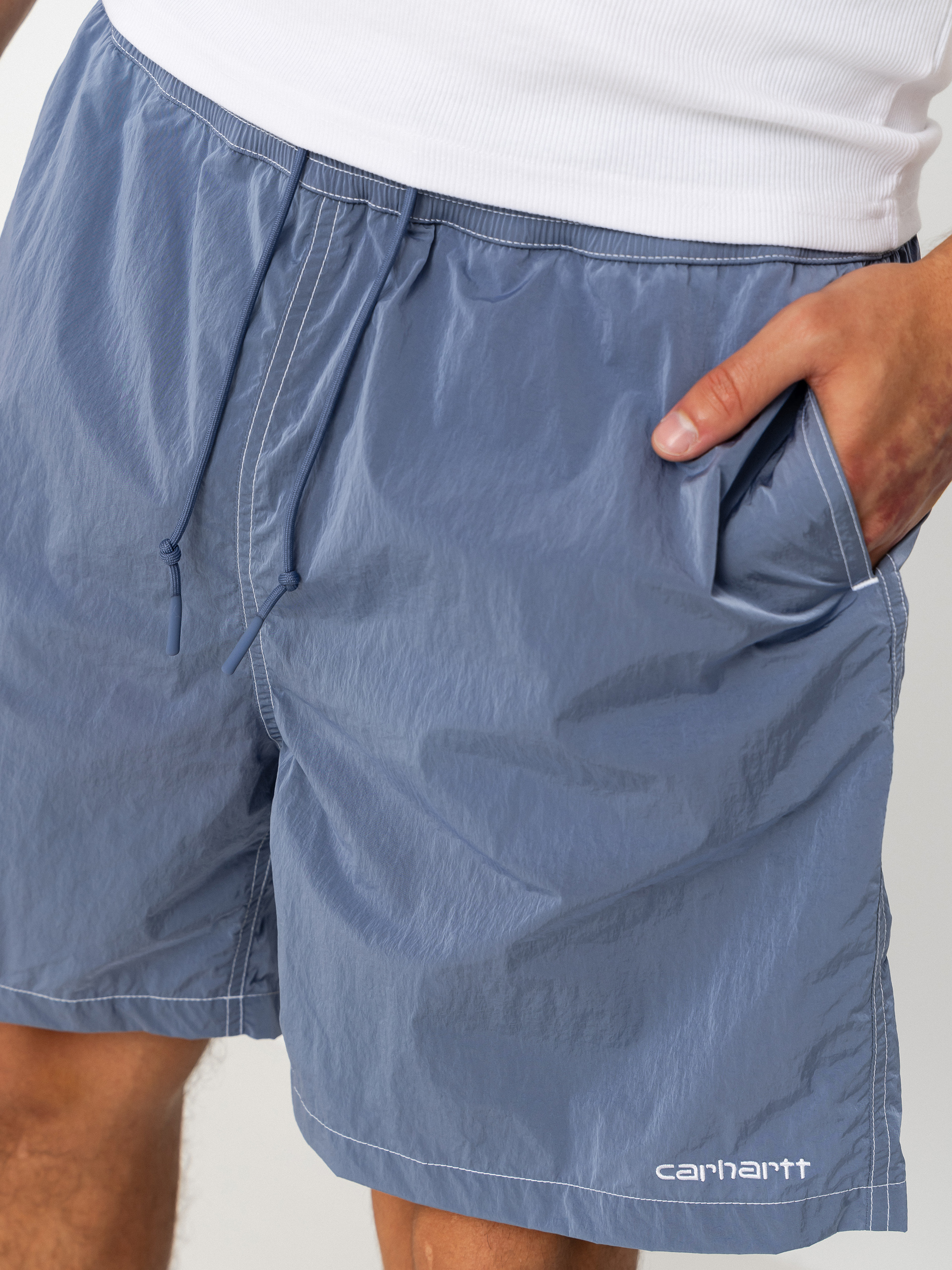 Къси панталони Carhartt WIP Canby Swim (gentle blue/white)