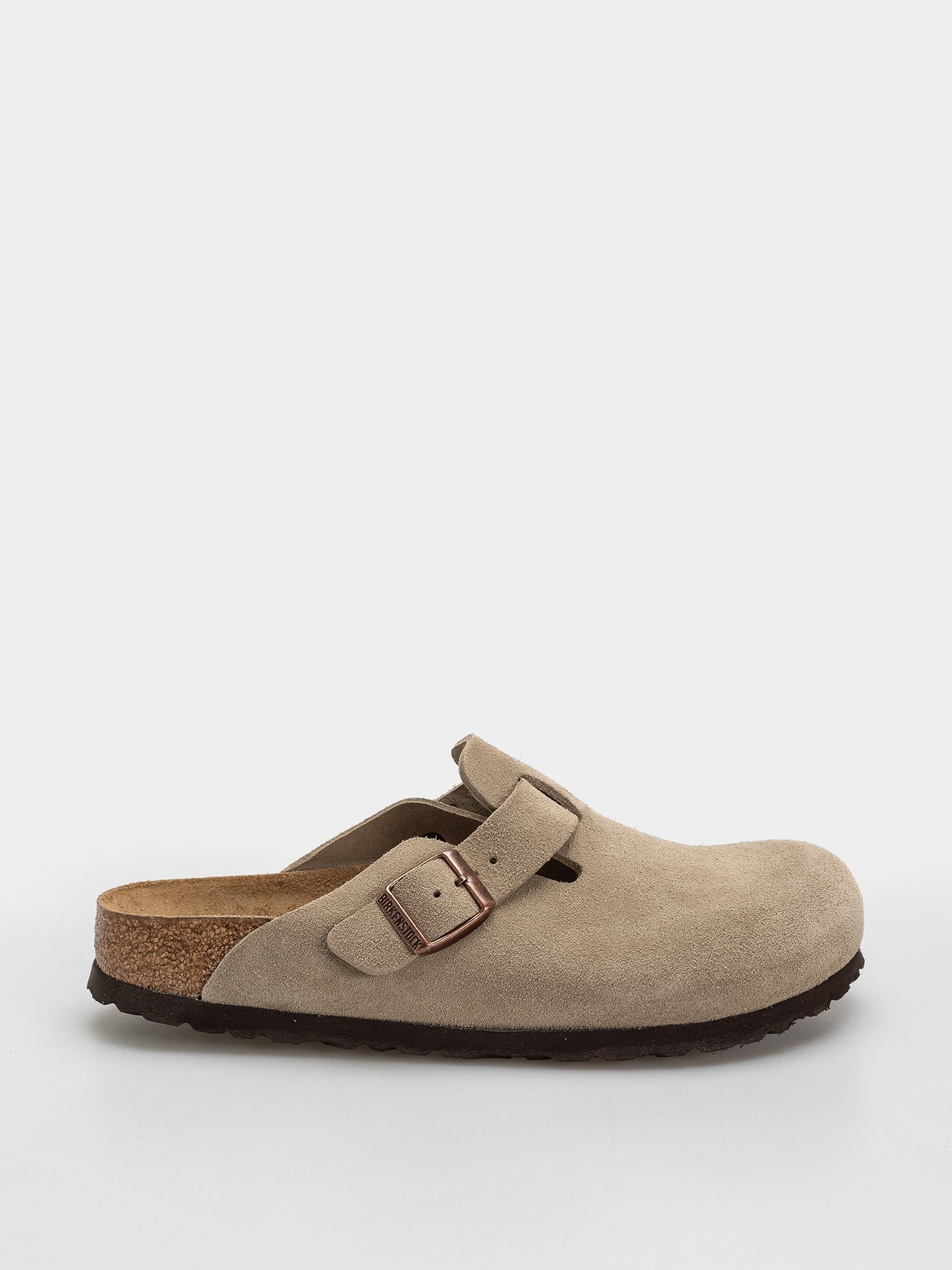Чехли Birkenstock Boston Soft Footbed Suede Leather Narrow (taupe)