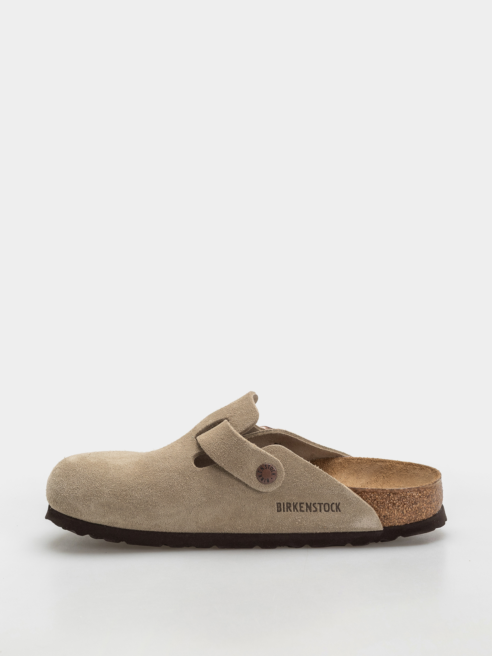Чехли Birkenstock Boston Soft Footbed Suede Leather Narrow (taupe)