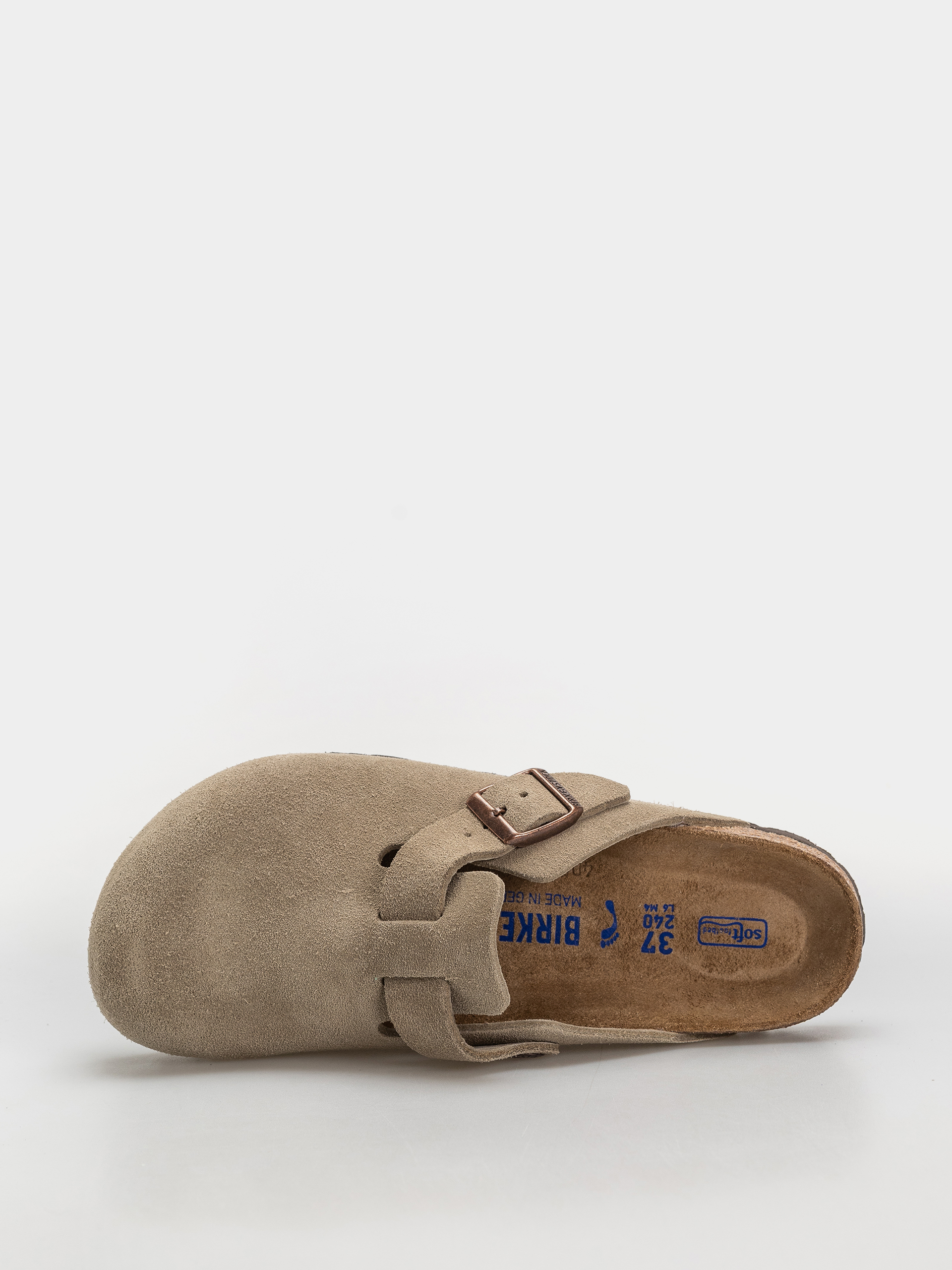 Чехли Birkenstock Boston Soft Footbed Suede Leather Narrow (taupe)