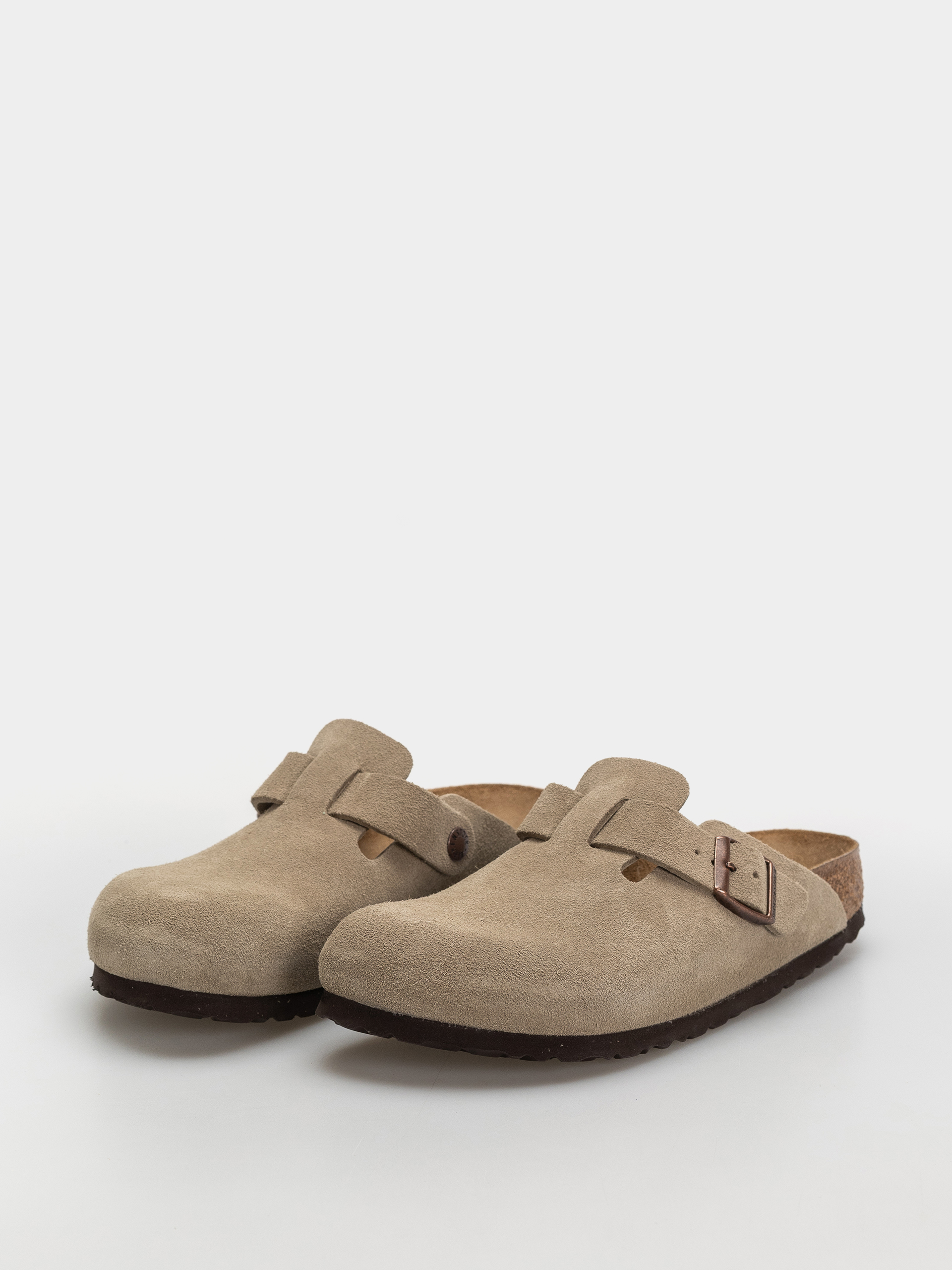 Чехли Birkenstock Boston Soft Footbed Suede Leather Narrow (taupe)