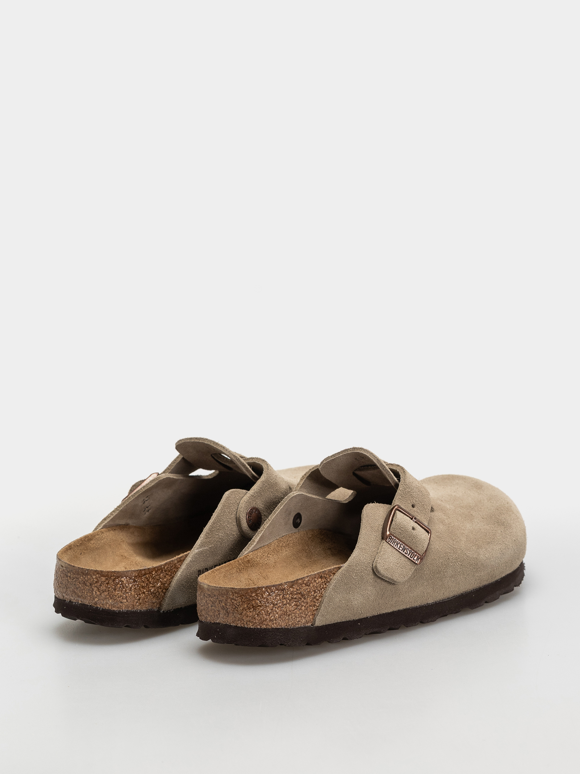 Чехли Birkenstock Boston Soft Footbed Suede Leather Narrow (taupe)