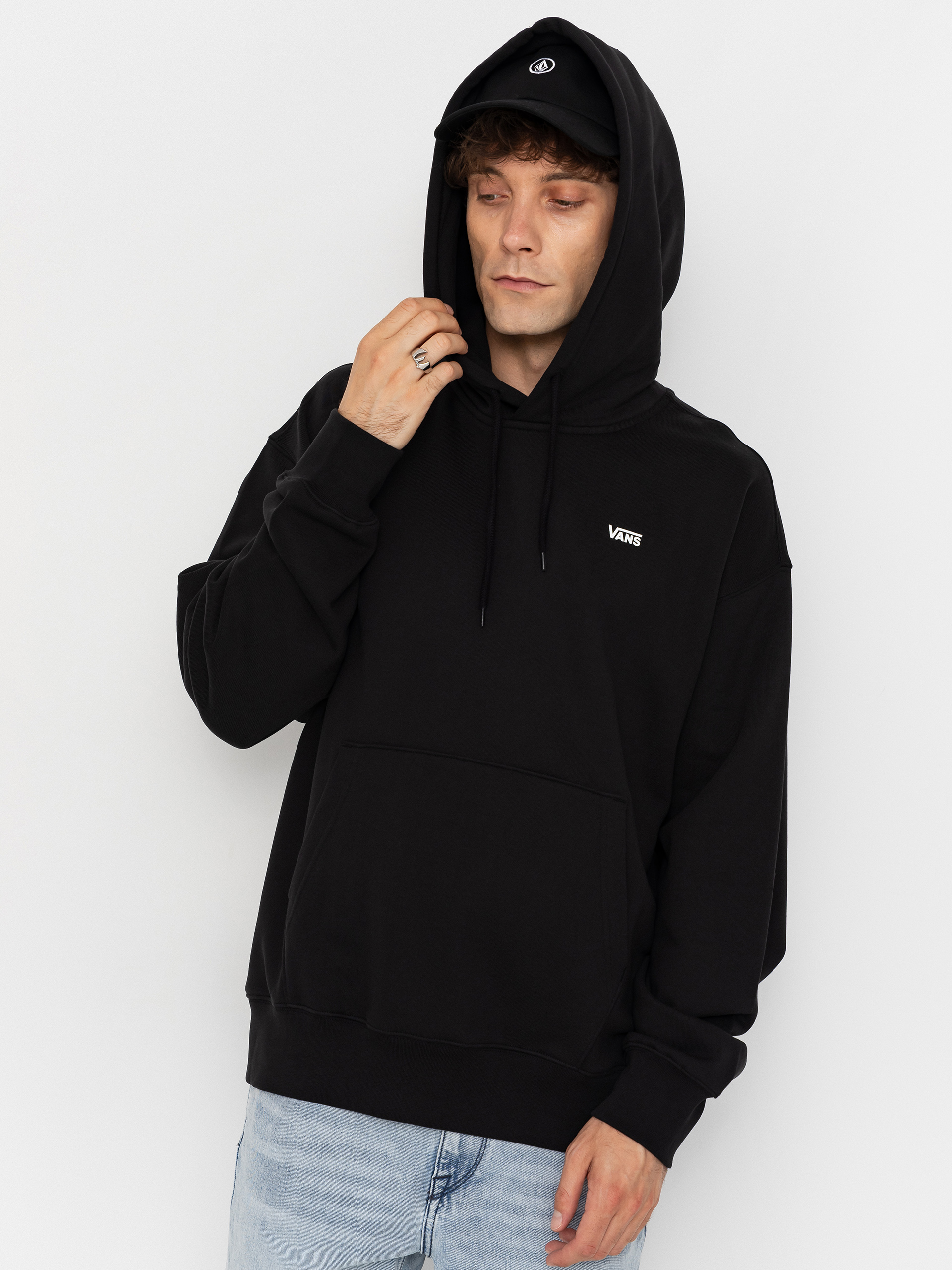 Суитшърт с качулка Vans Left Chest HD (black)
