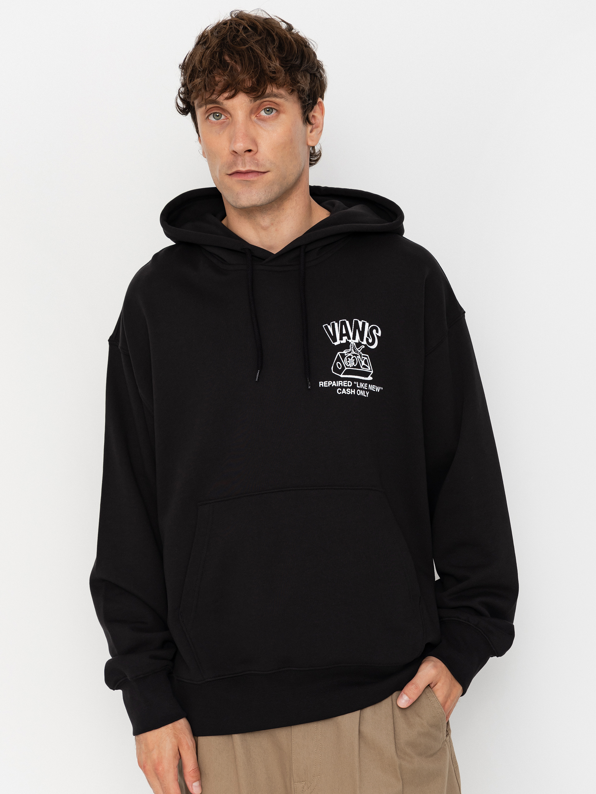 Суитшърт с качулка Vans Refurbed HD (black)