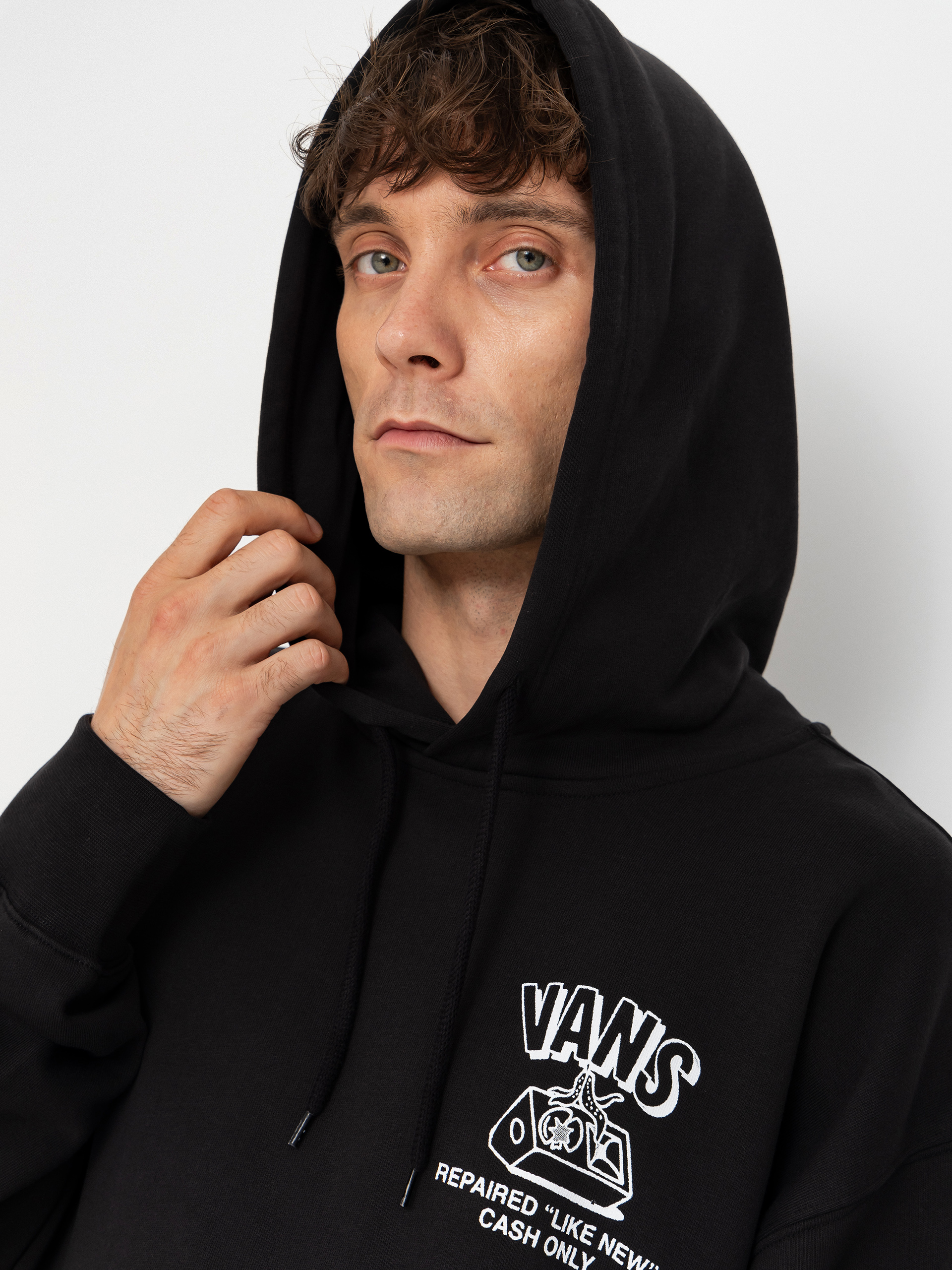 Суитшърт с качулка Vans Refurbed HD (black)