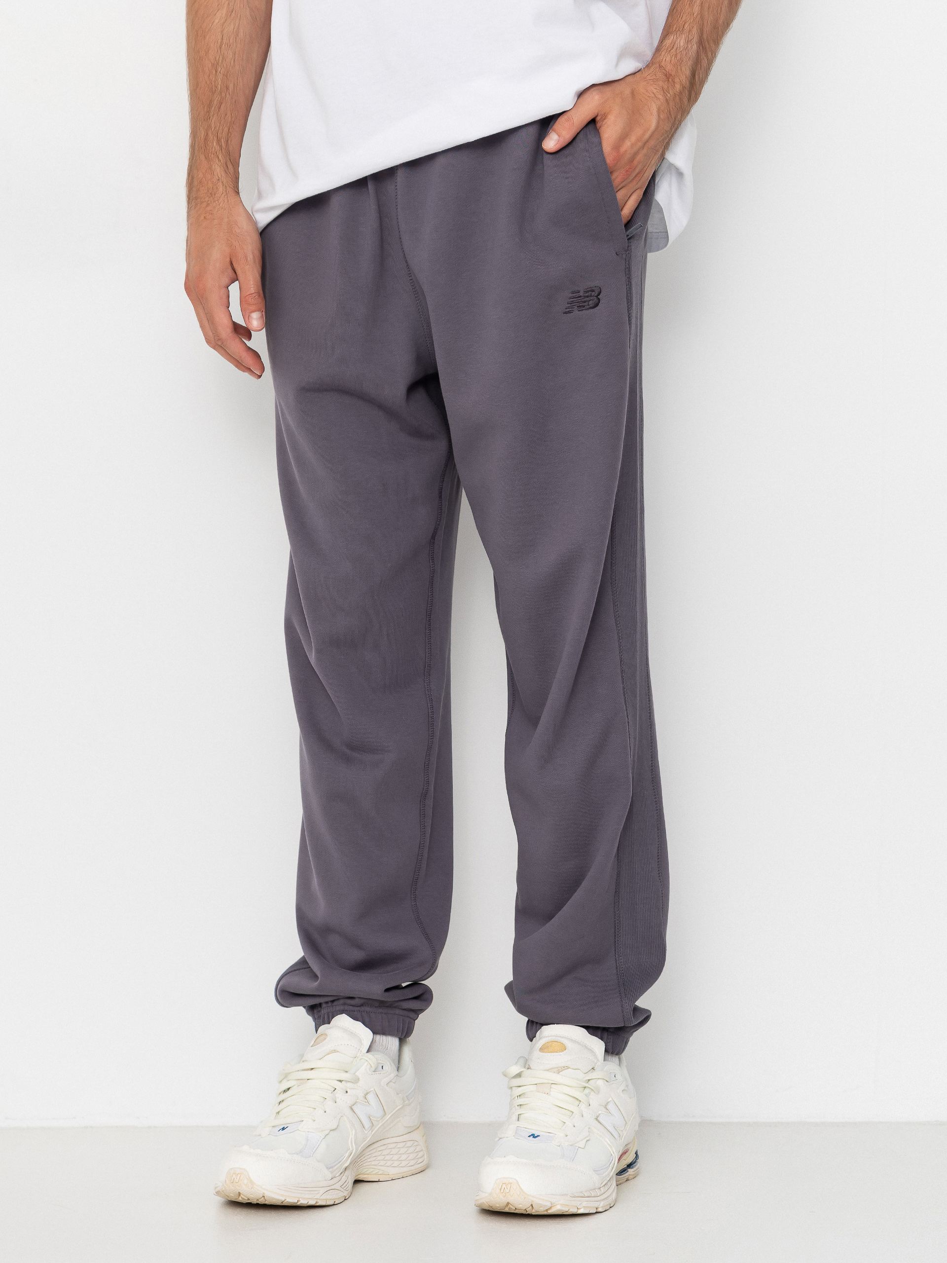 Панталони New Balance Athletics French Terry Jogger (neptune grey)