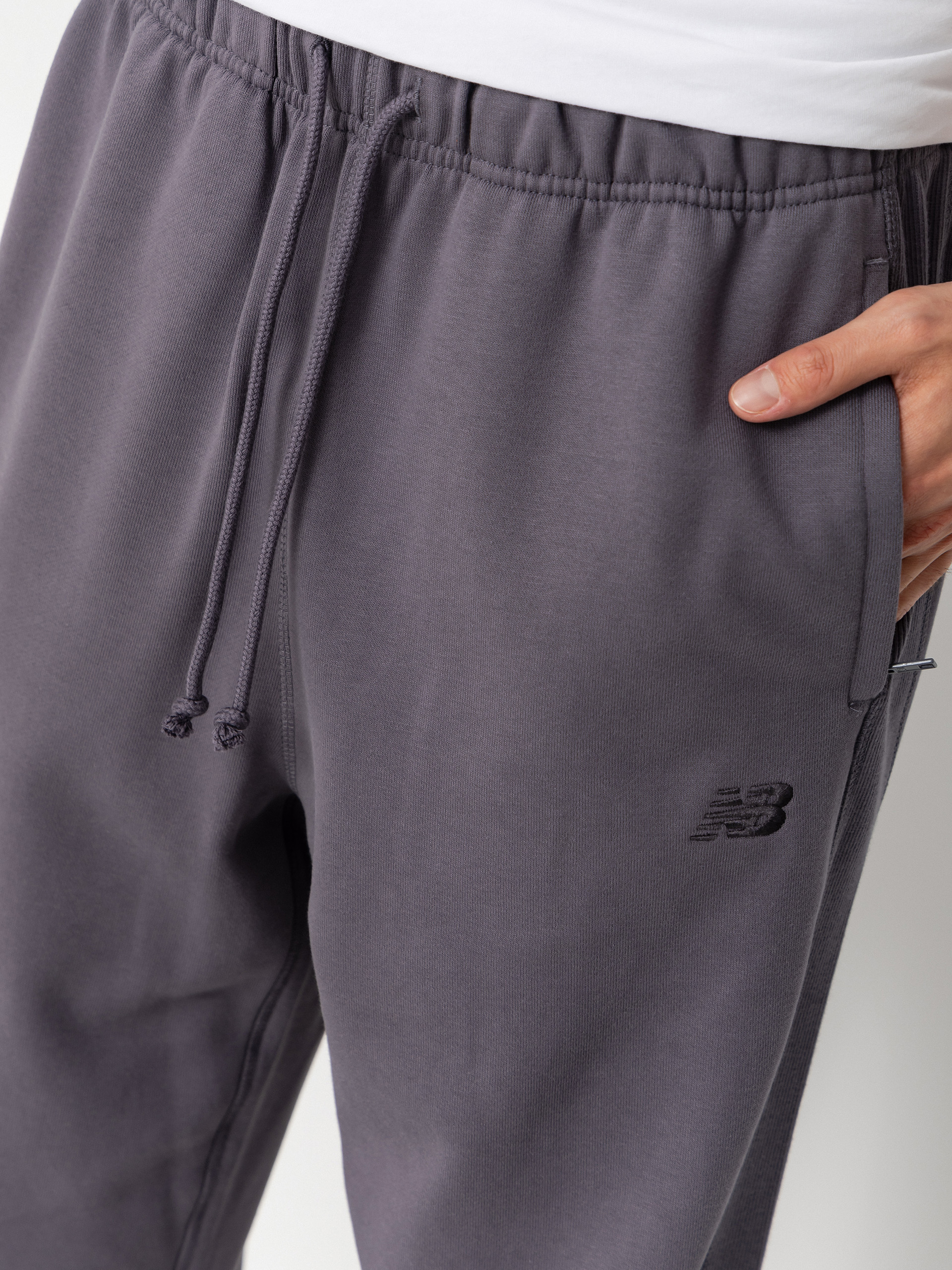 Панталони New Balance Athletics French Terry Jogger (neptune grey)