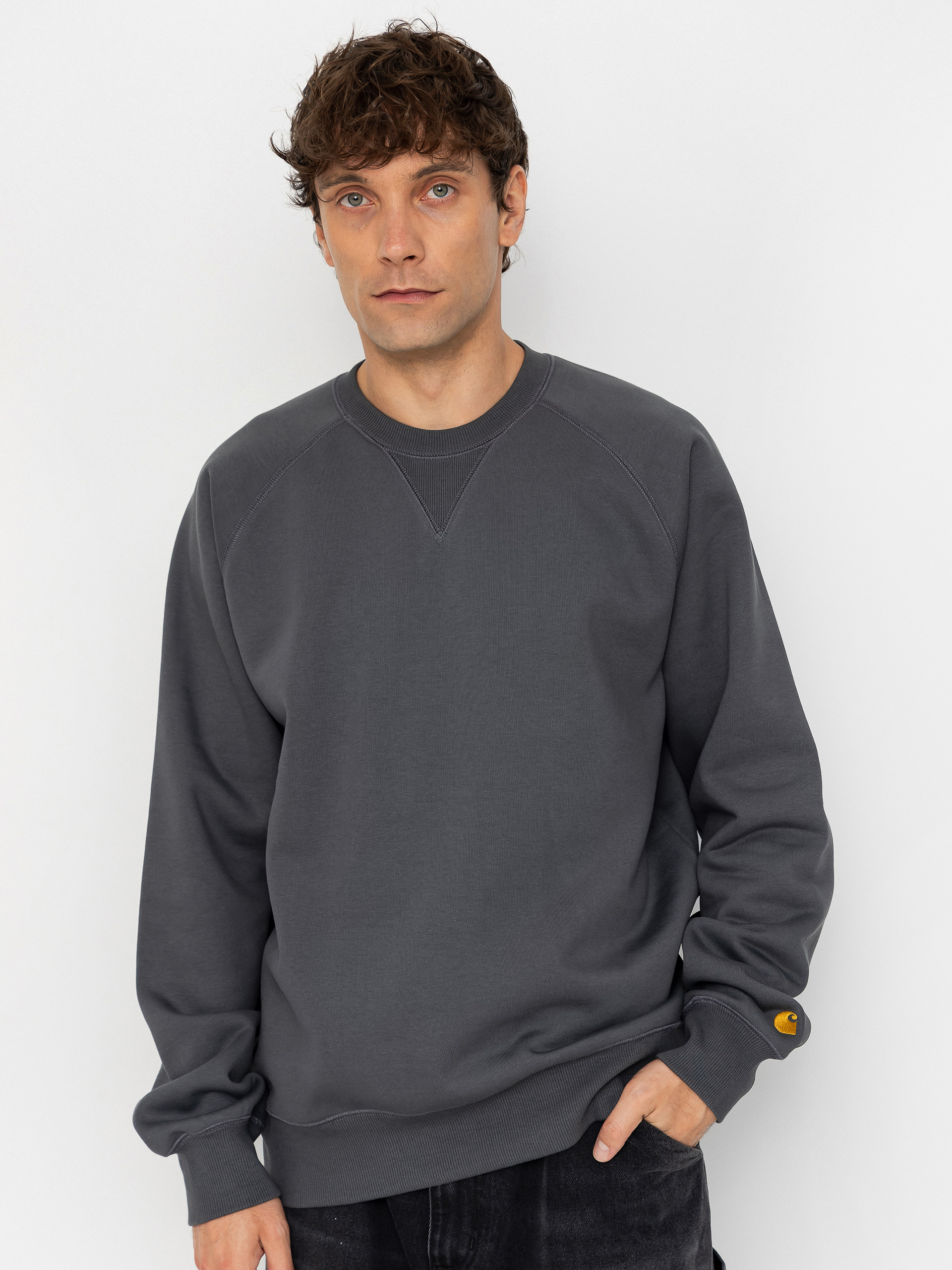 Суитшърт Carhartt WIP Chase (styx/gold)