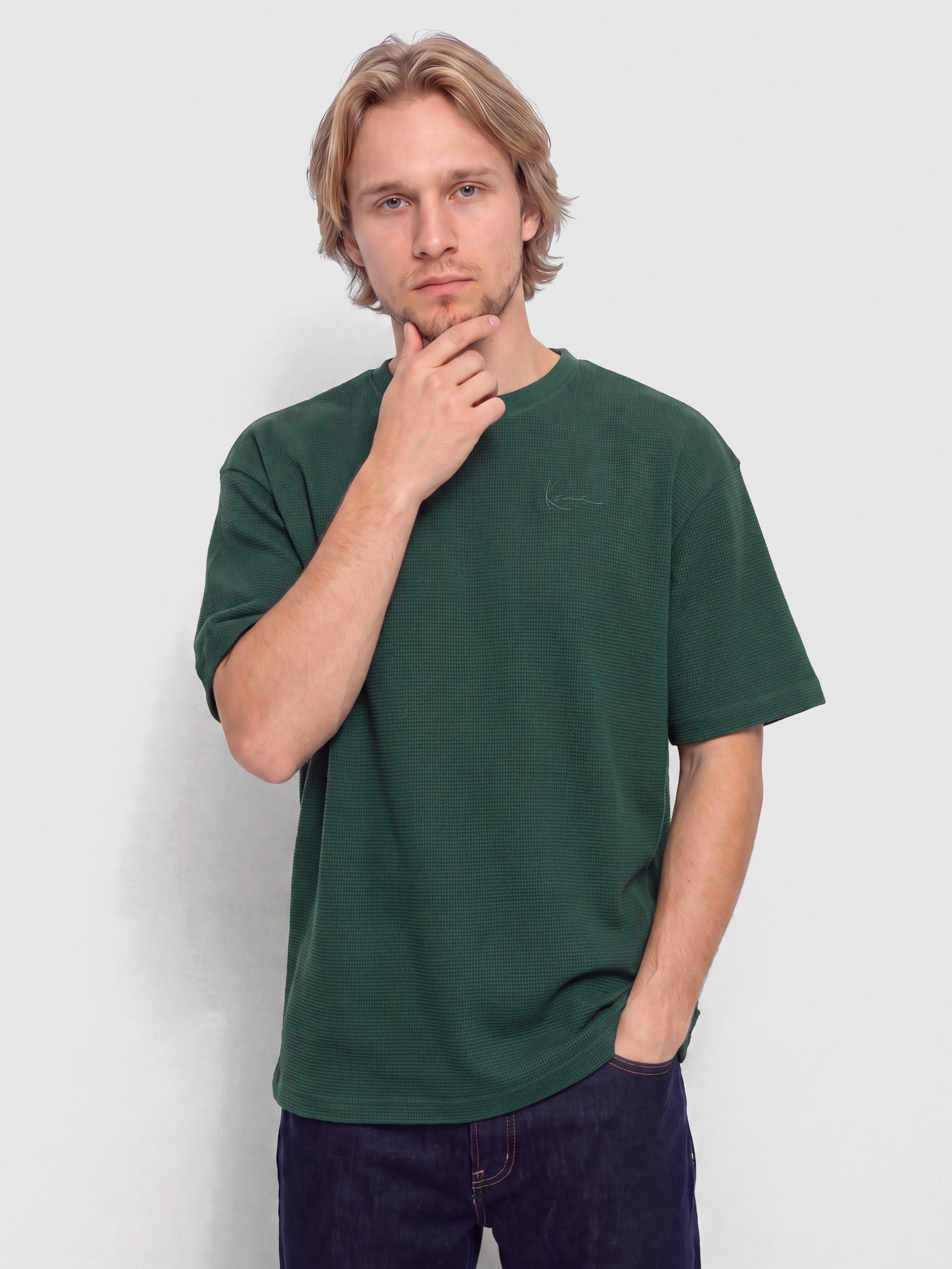 Тениска Karl Kani Signature Waffle (green)