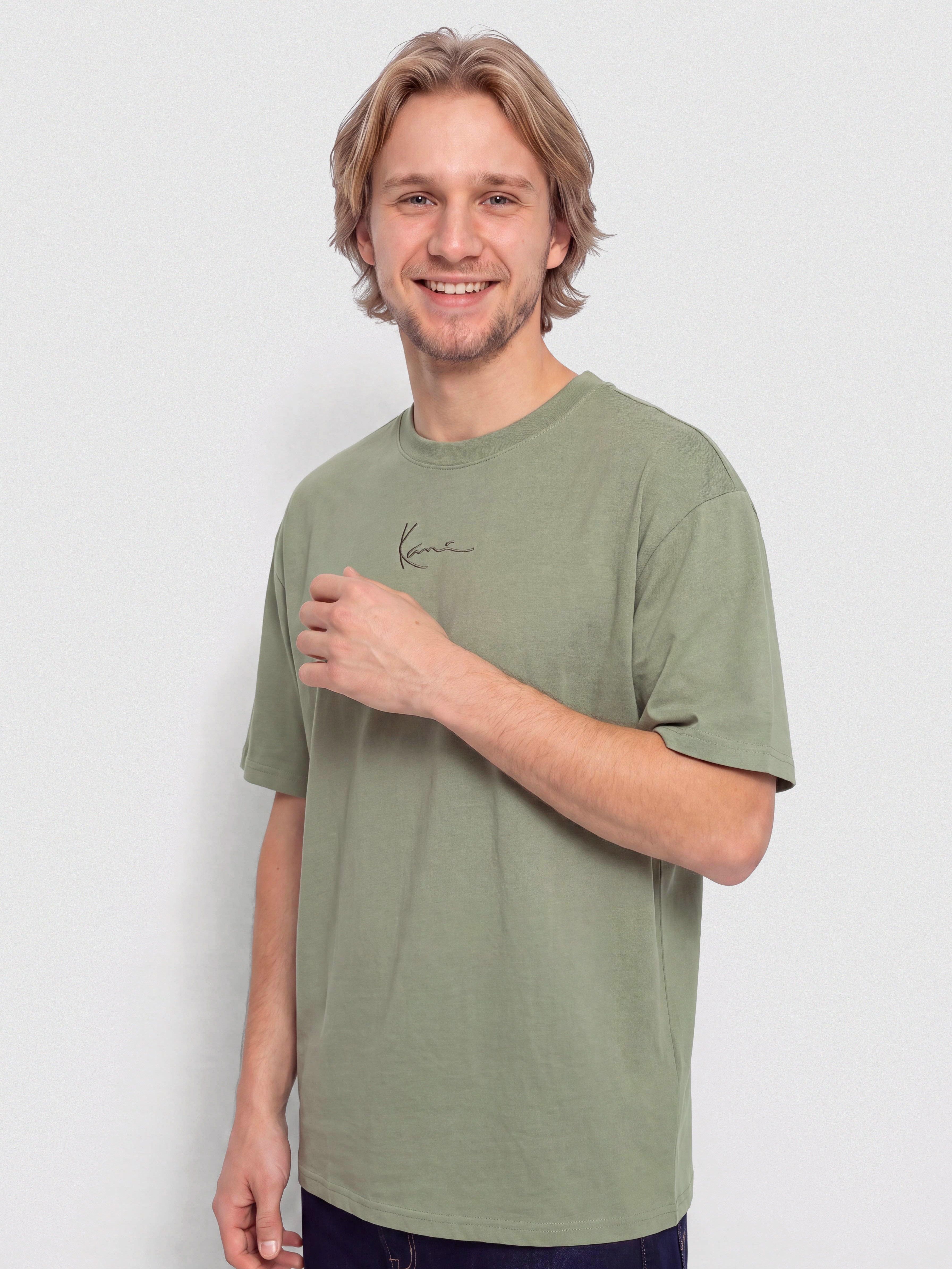 Тениска Karl Kani Small Signature Essential (green)
