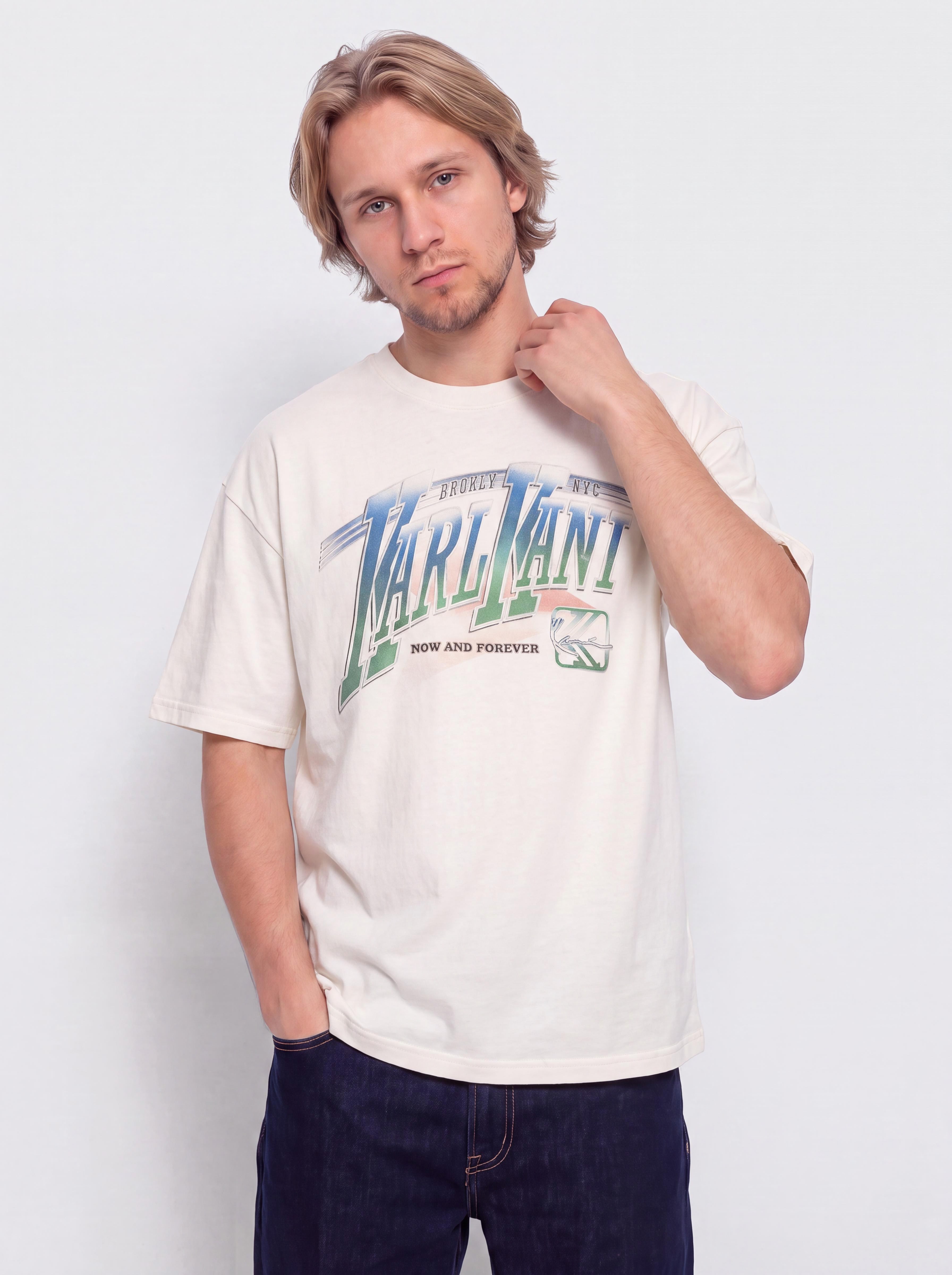 Тениска Karl Kani Sport Gradient Boxy (white)