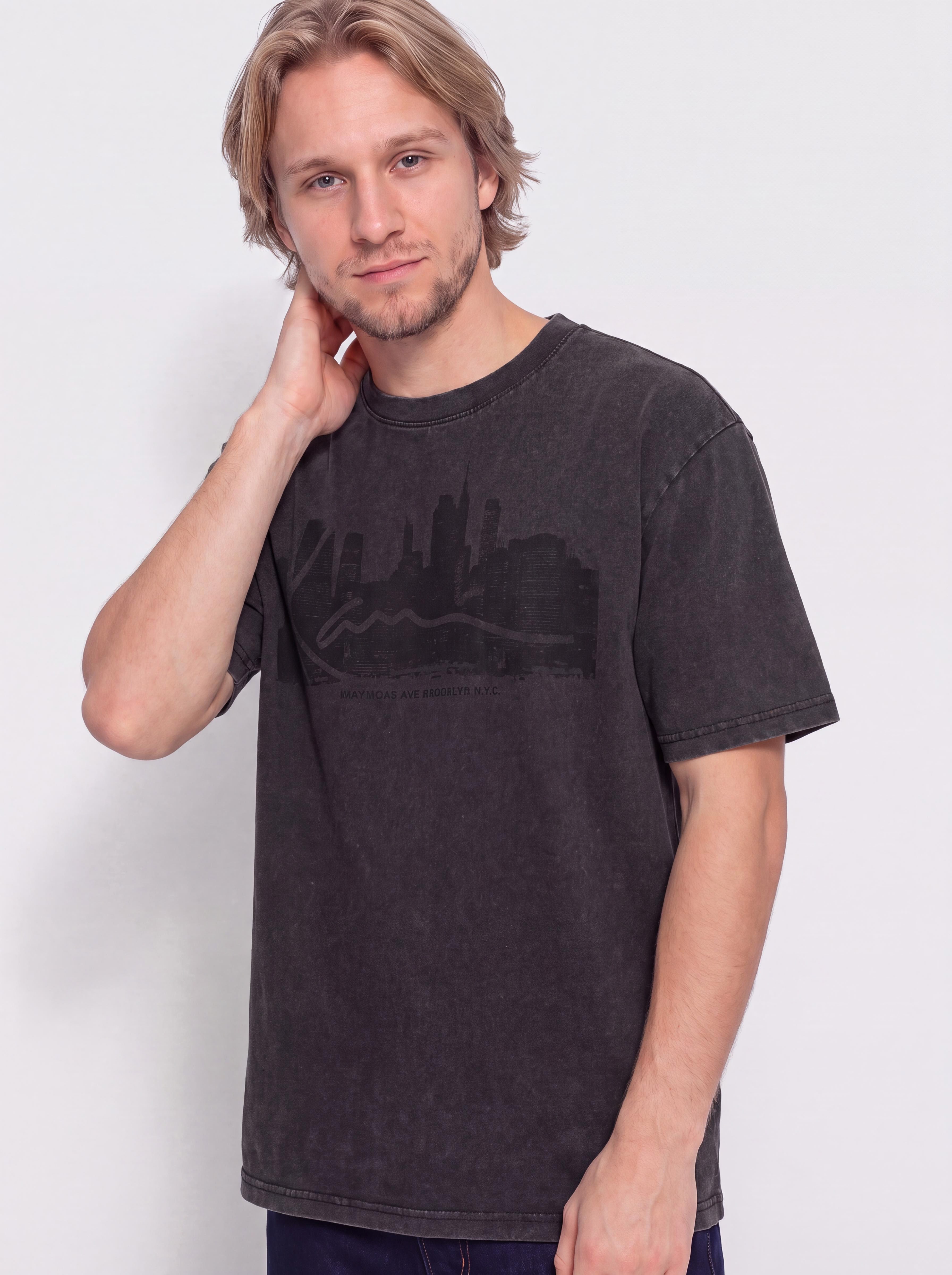 Тениска Karl Kani Signature Skyline Washed Boxy (black)
