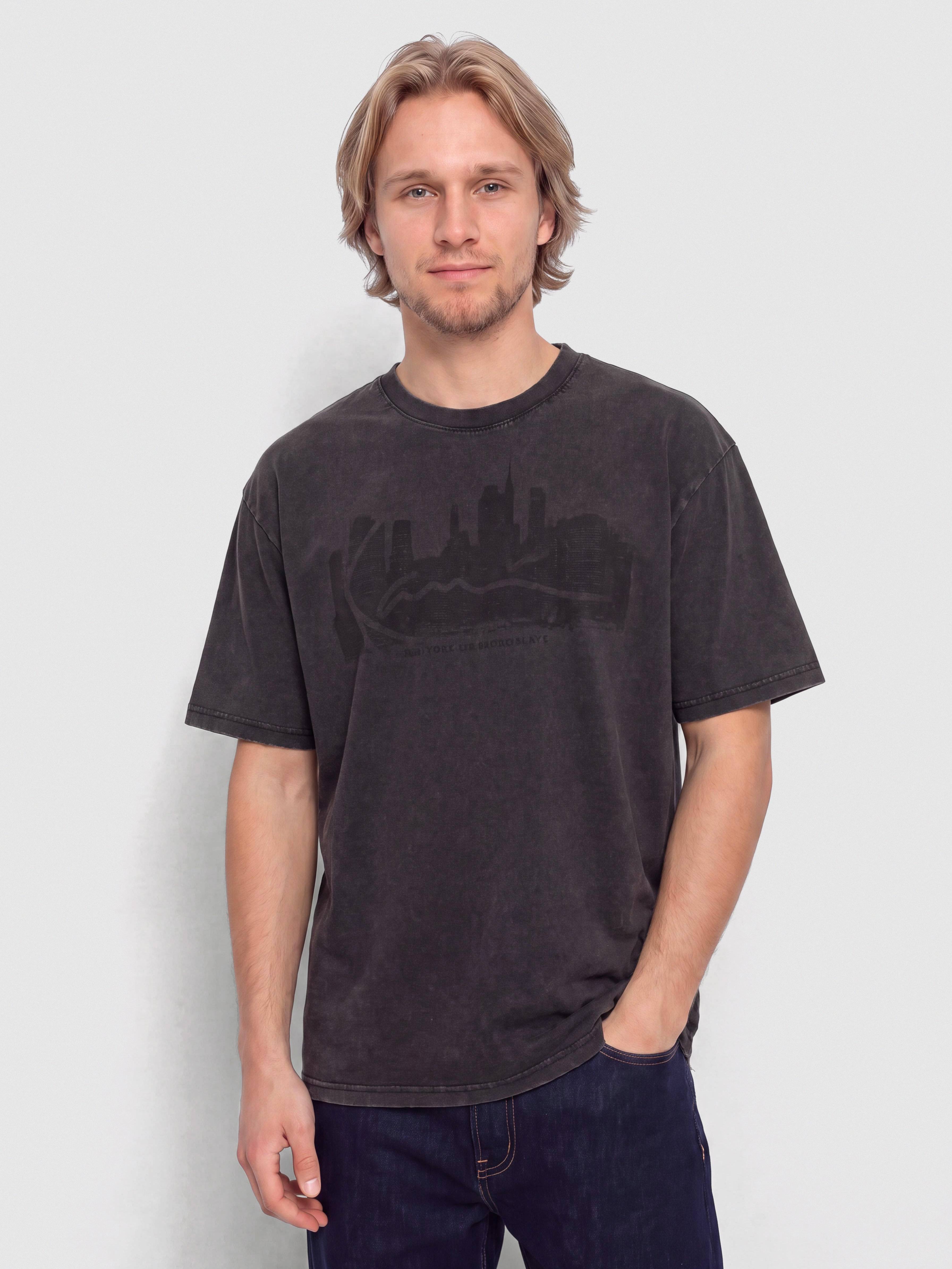 Тениска Karl Kani Signature Skyline Washed Boxy (black)