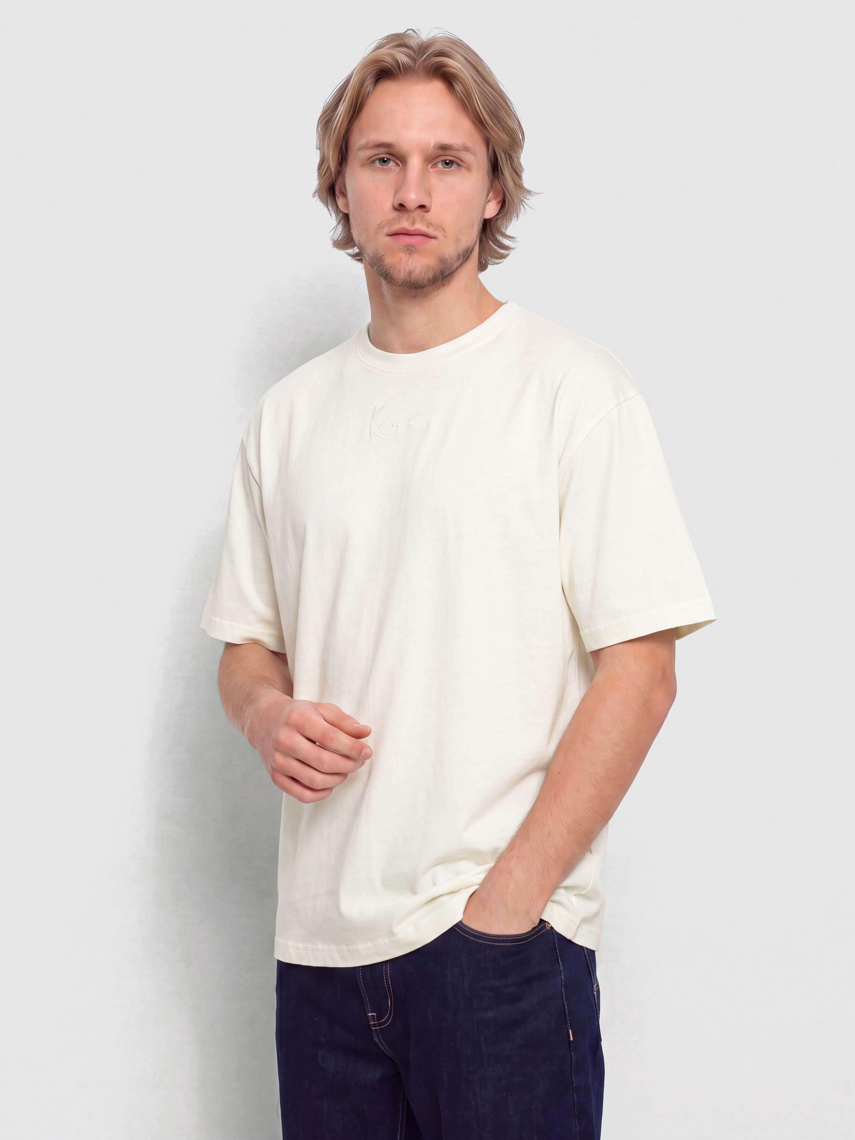 Тениска Karl Kani Small Signature Essential (off white)