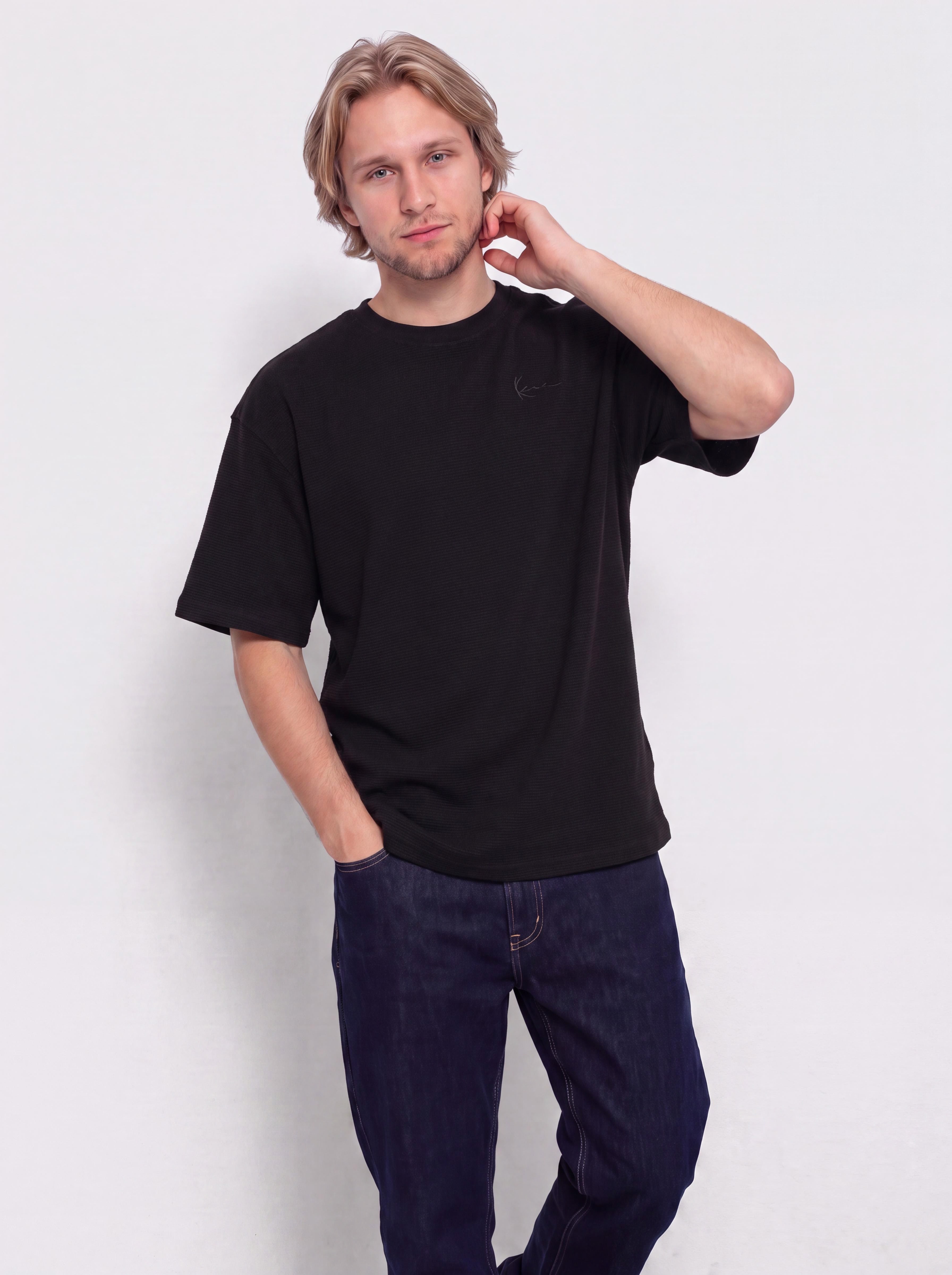 Тениска Karl Kani Signature Waffle (black)