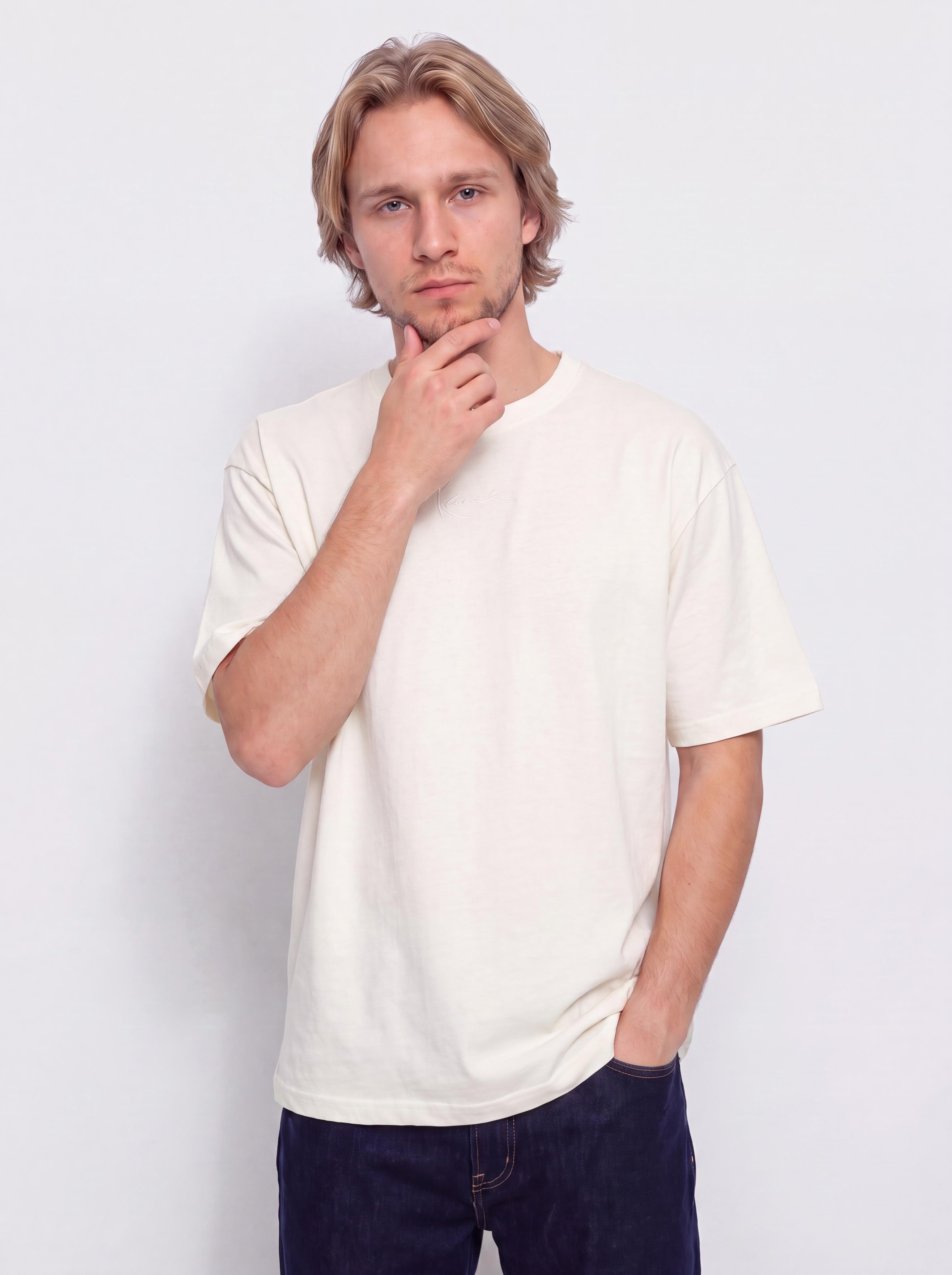 Тениска Karl Kani Small Signature Essential (off white)