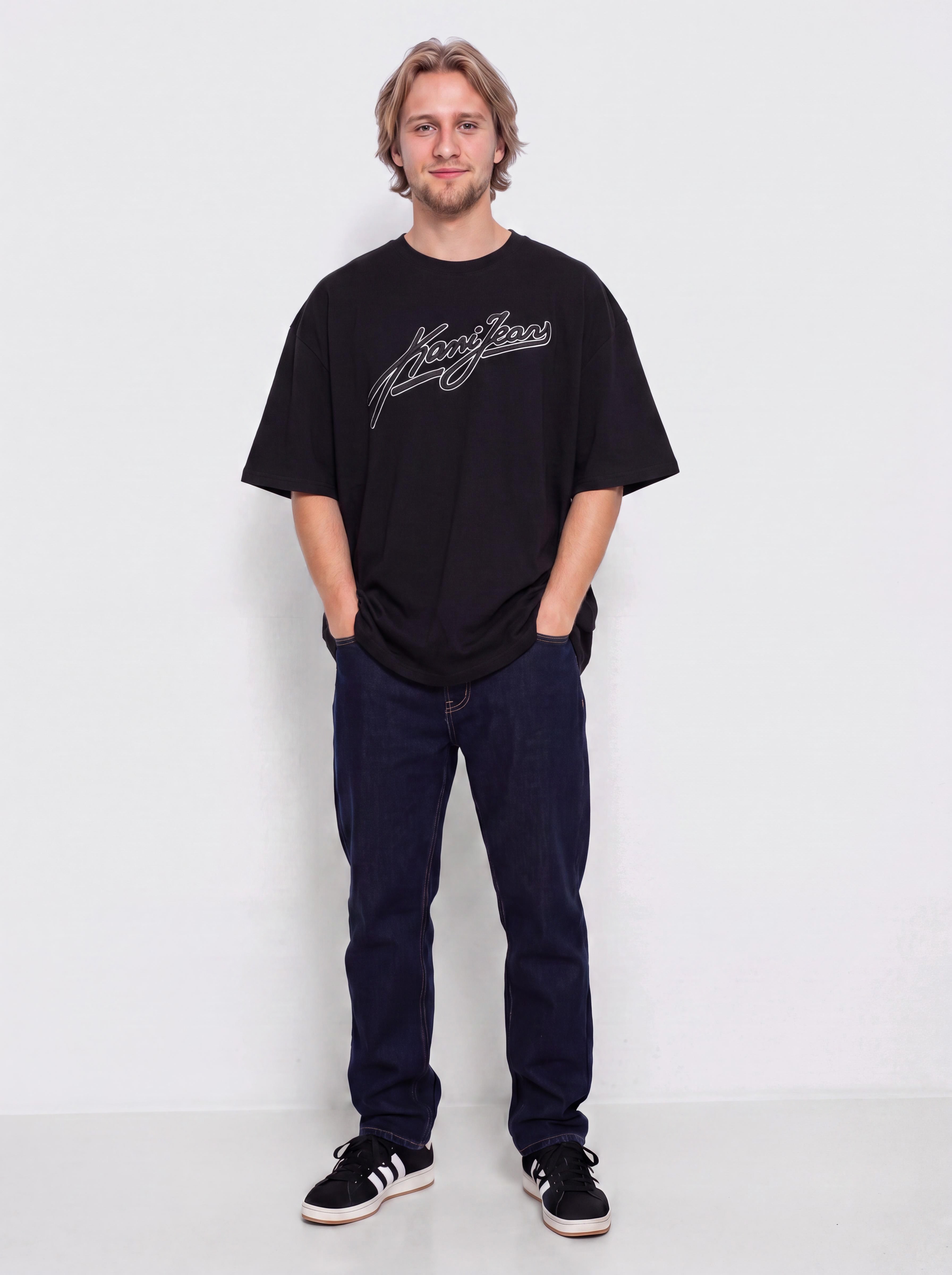 Тениска Karl Kani Jeans Oversized (black)
