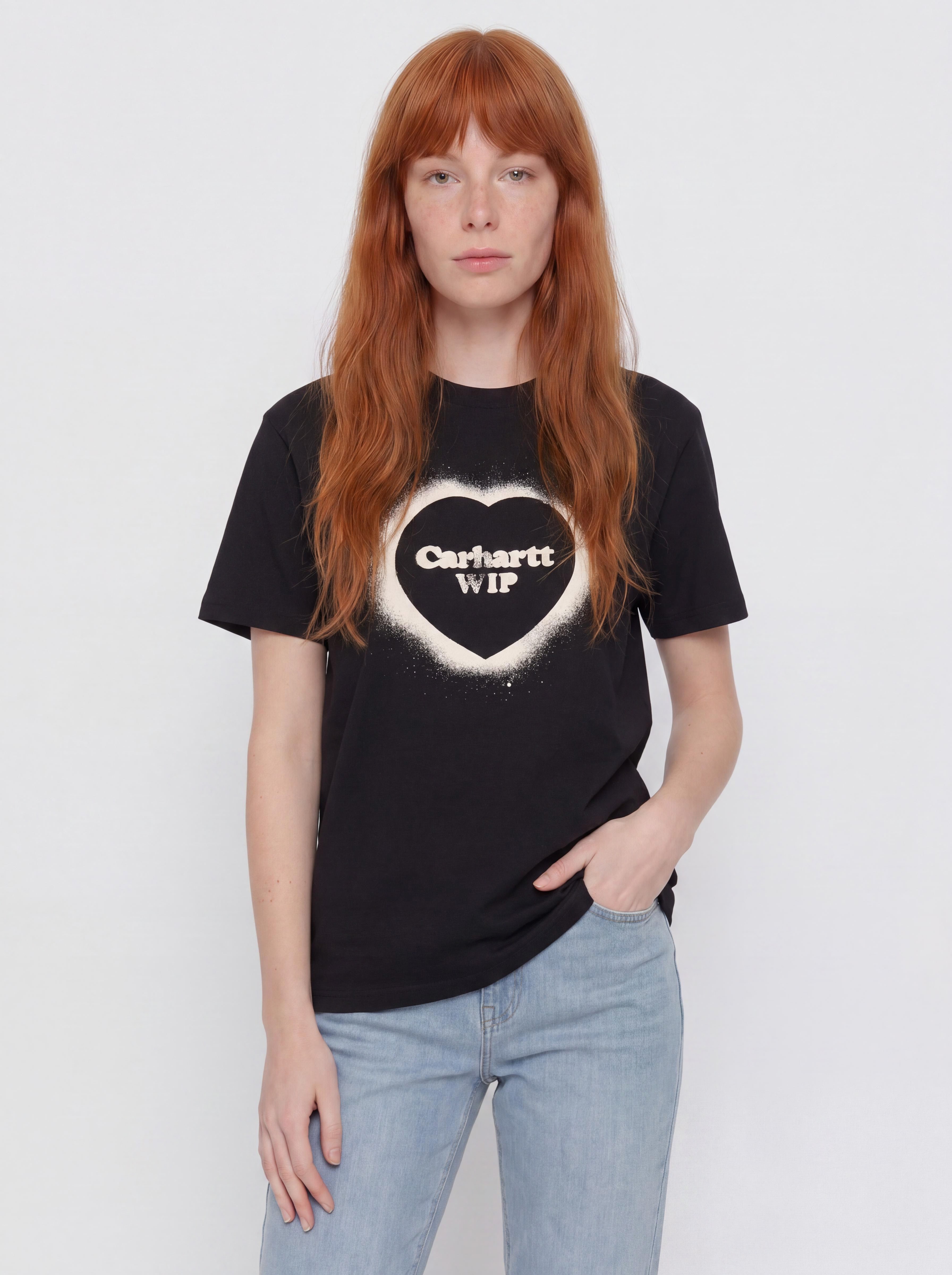 Тениска Carhartt WIP Spray Heart Wmn (black)