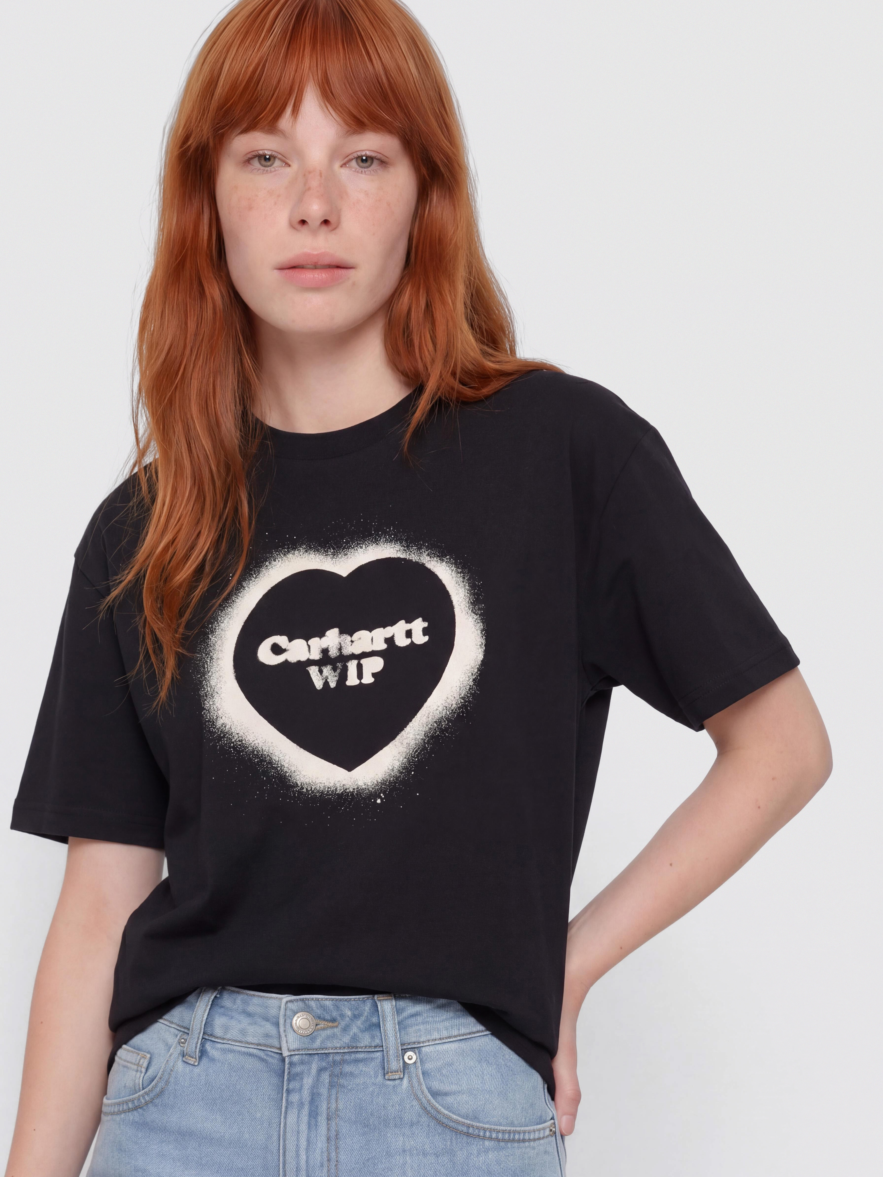 Тениска Carhartt WIP Spray Heart Wmn (black)