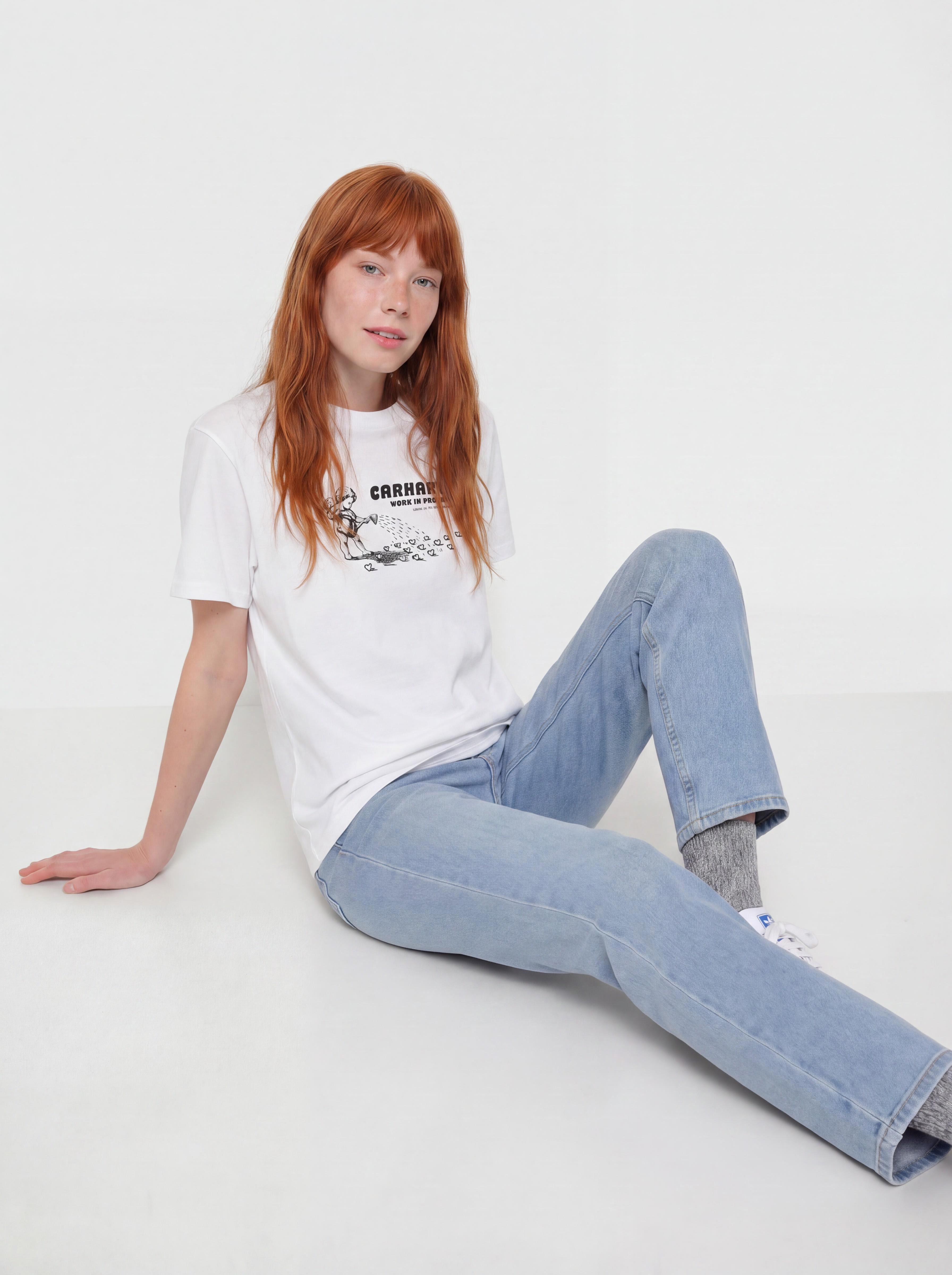 Тениска Carhartt WIP Bumper Sticker Wmn (white)