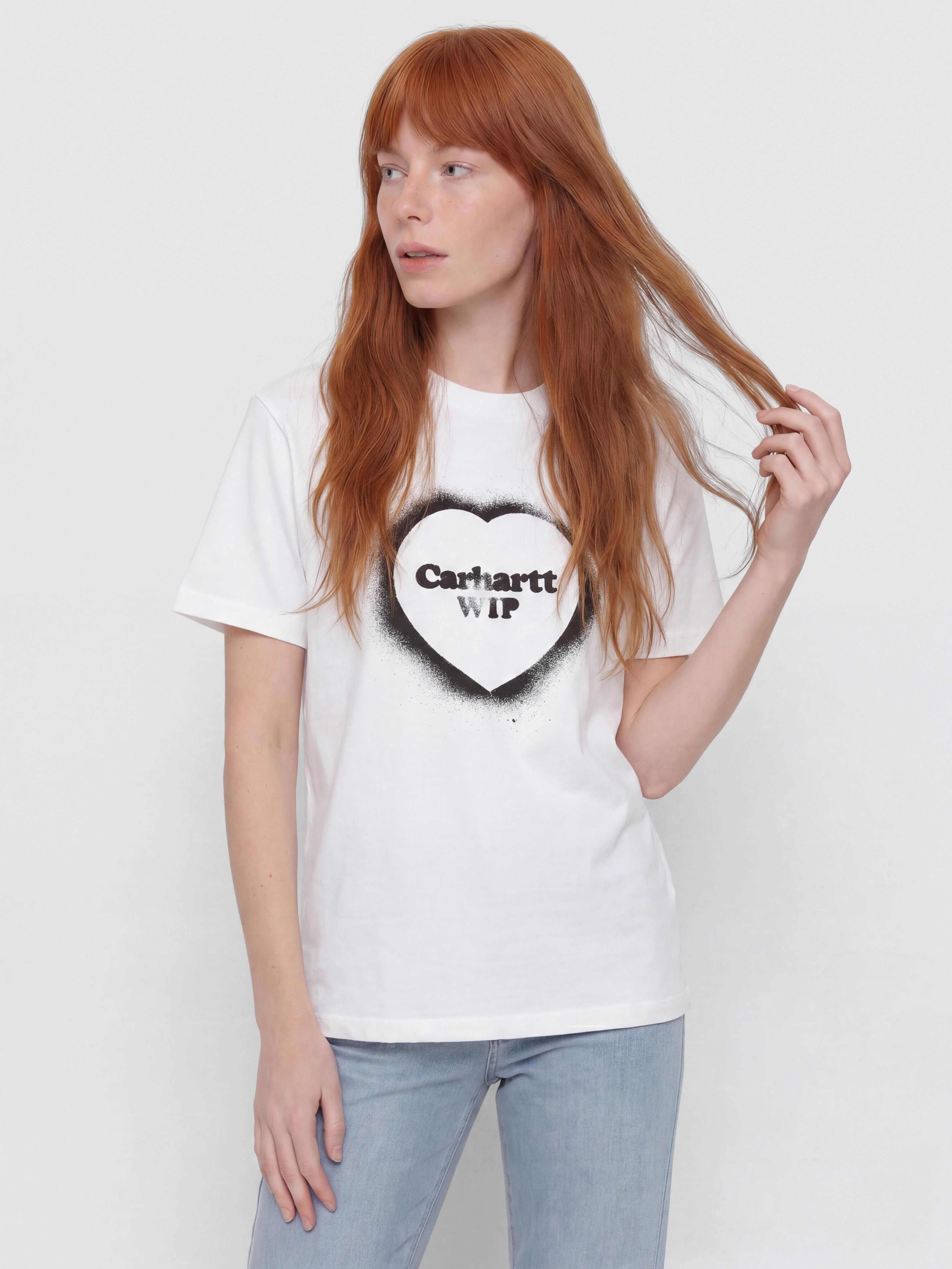 Тениска Carhartt WIP Spray Heart Wmn (white)