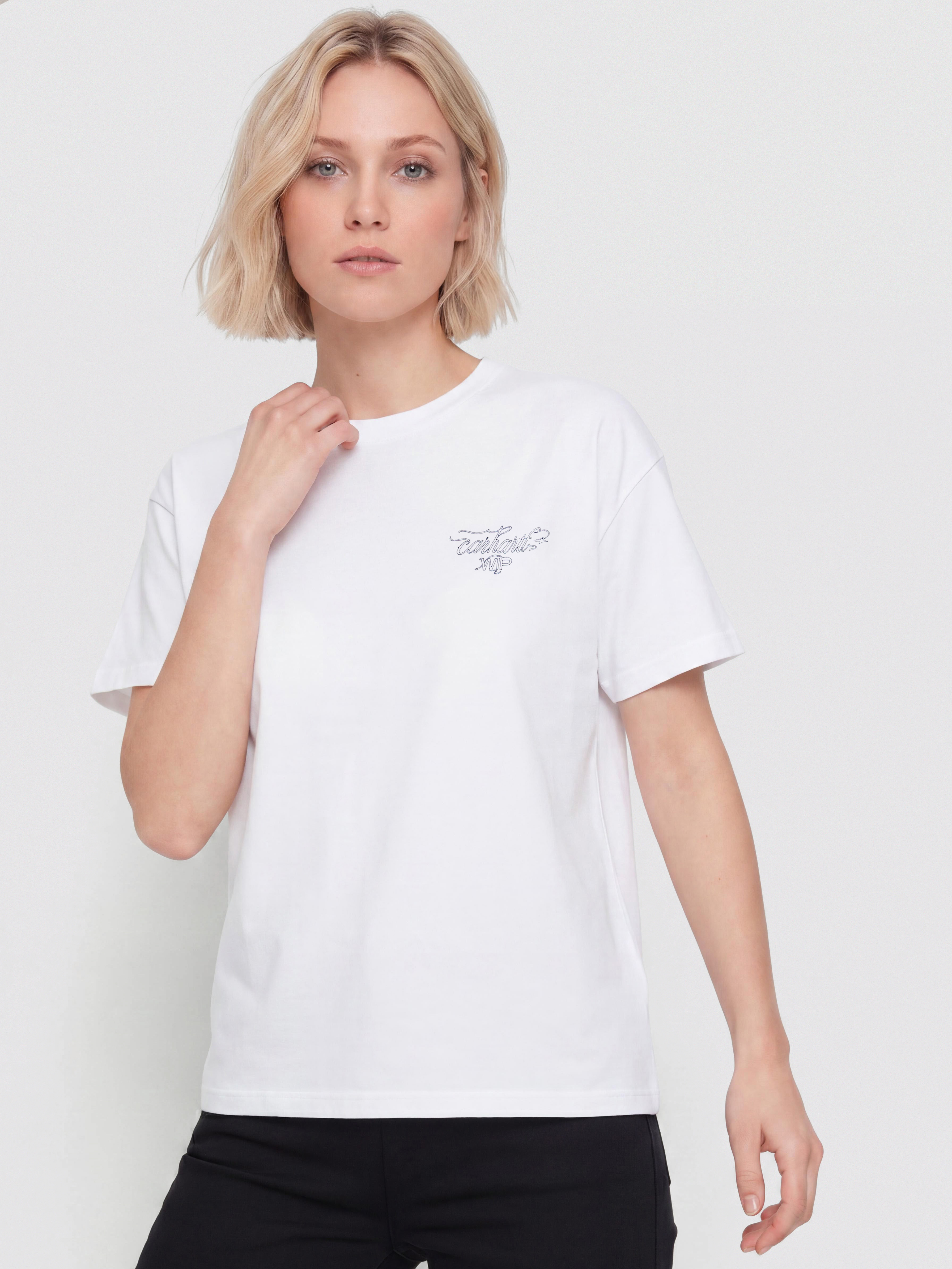 Тениска Carhartt WIP Julia Klenovsky Wmn (white)