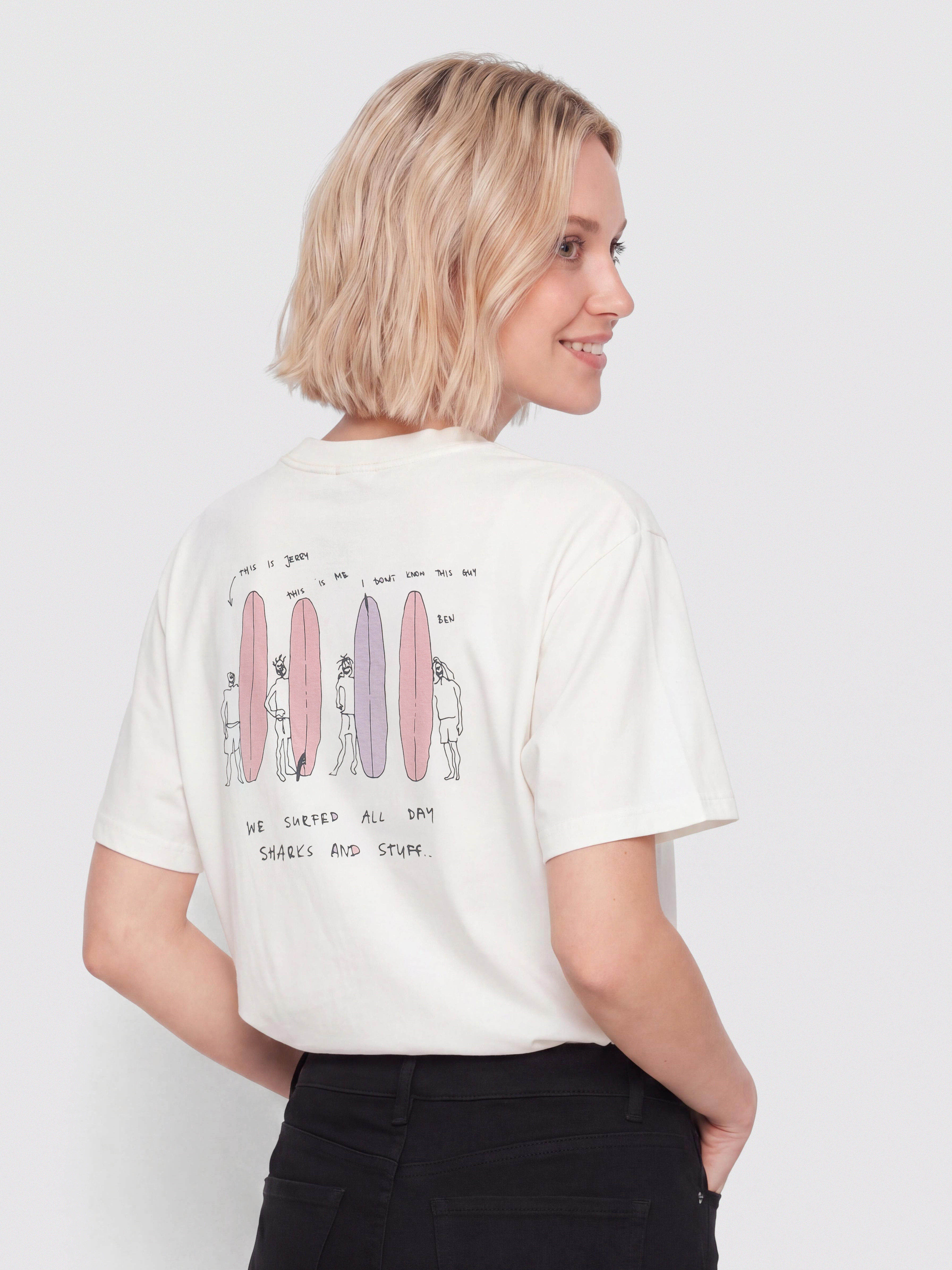 Тениска Surf Inc Friends (vintage white)