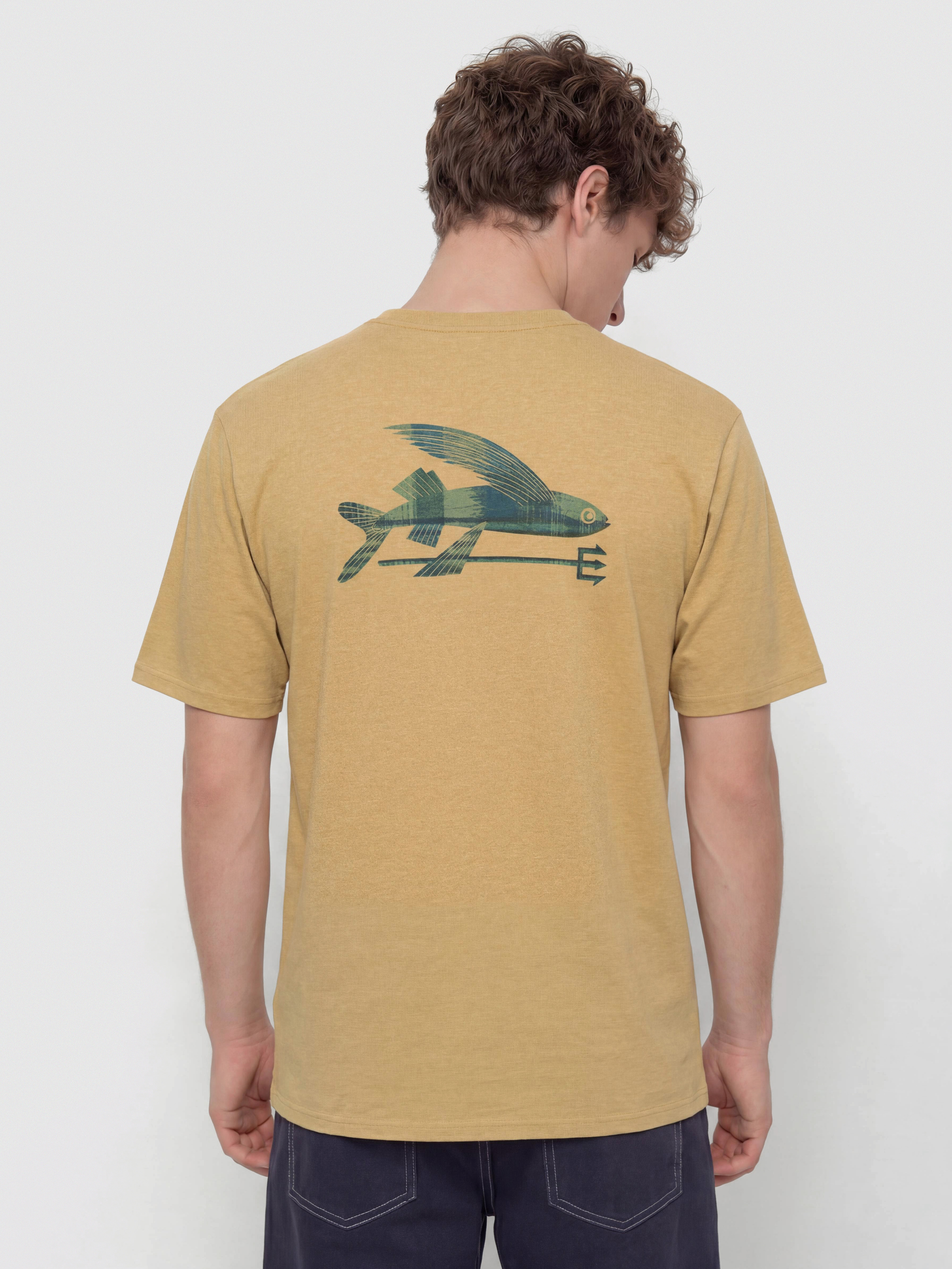 Тениска Patagonia Flying Fish (limestone yellow/heritage fitz)