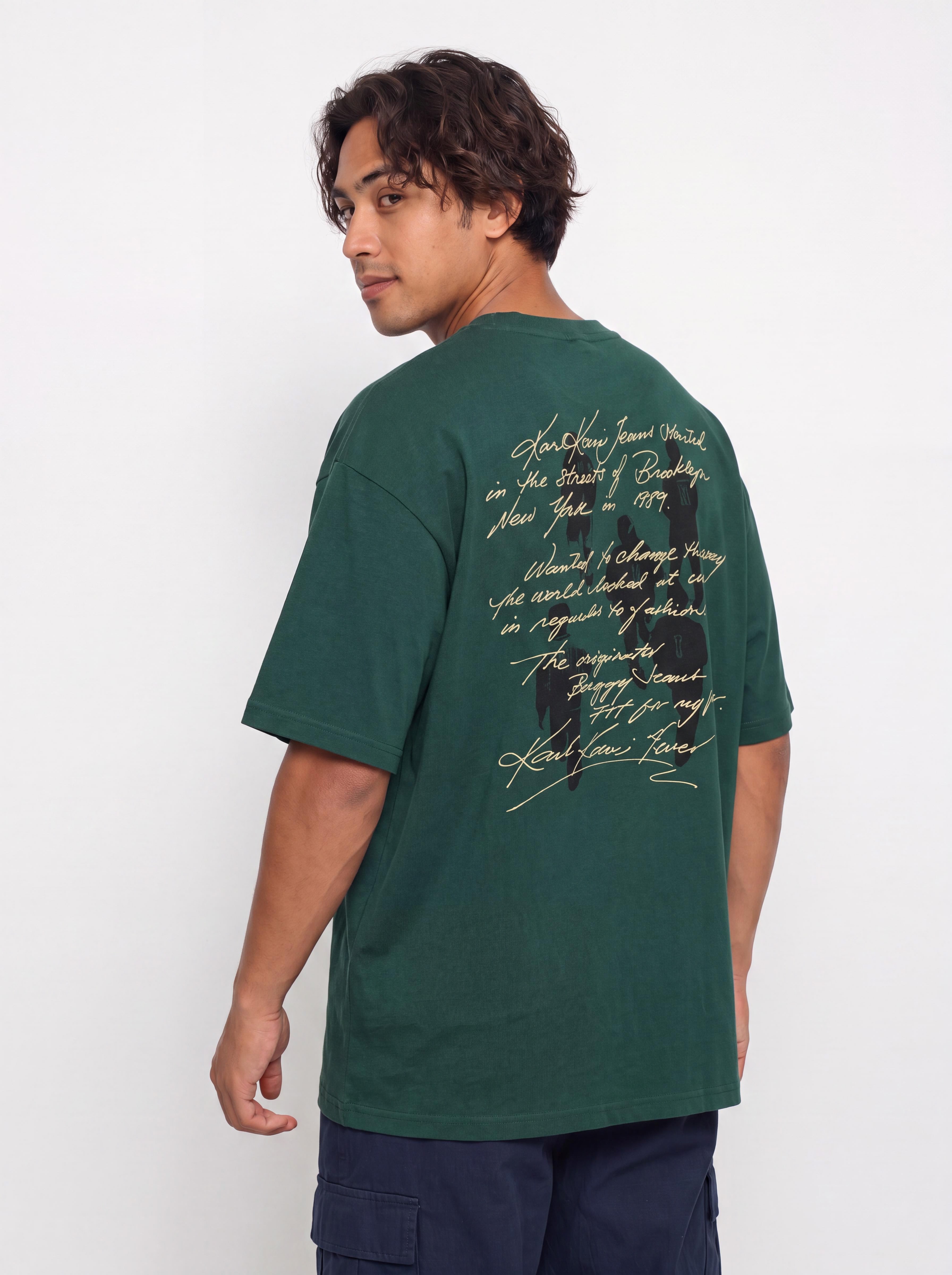 Тениска Karl Kani Signature Washed Oversized (green)